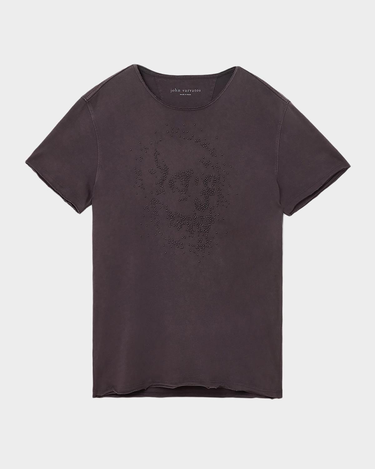 John Varvatos Men's Beaded Skull Organic Cotton T-Shirt
