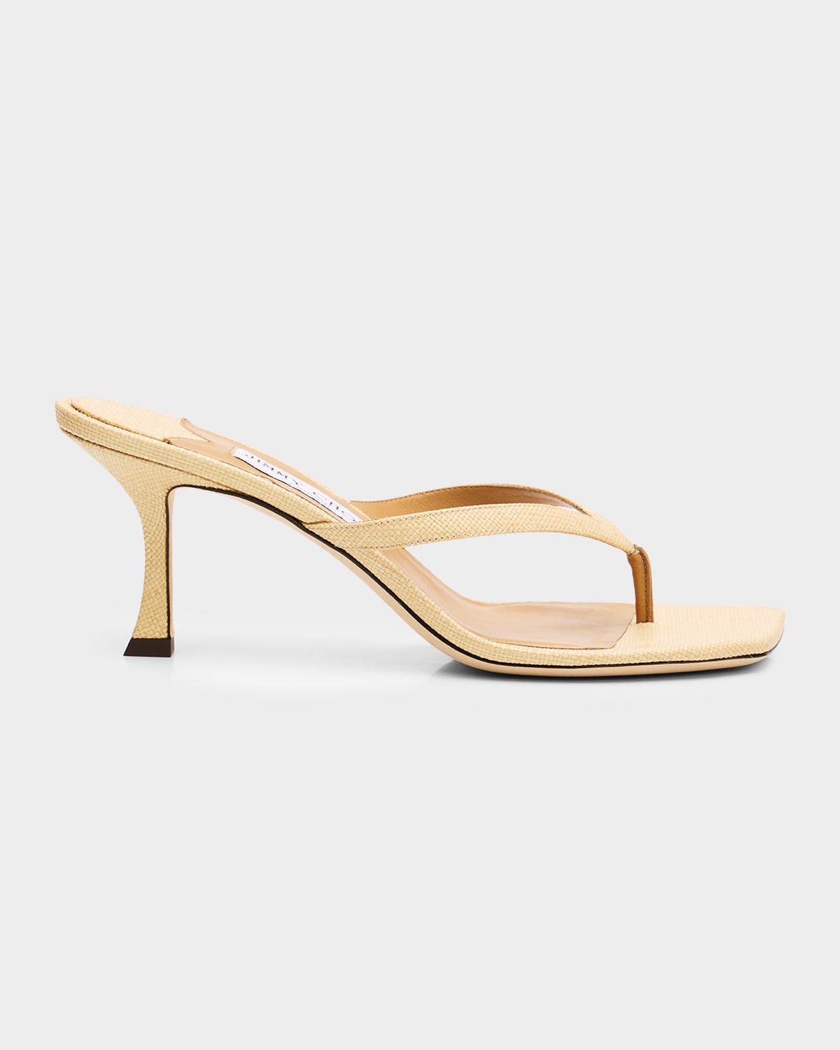 Jimmy Choo 70mm Freja Raffia Sandals