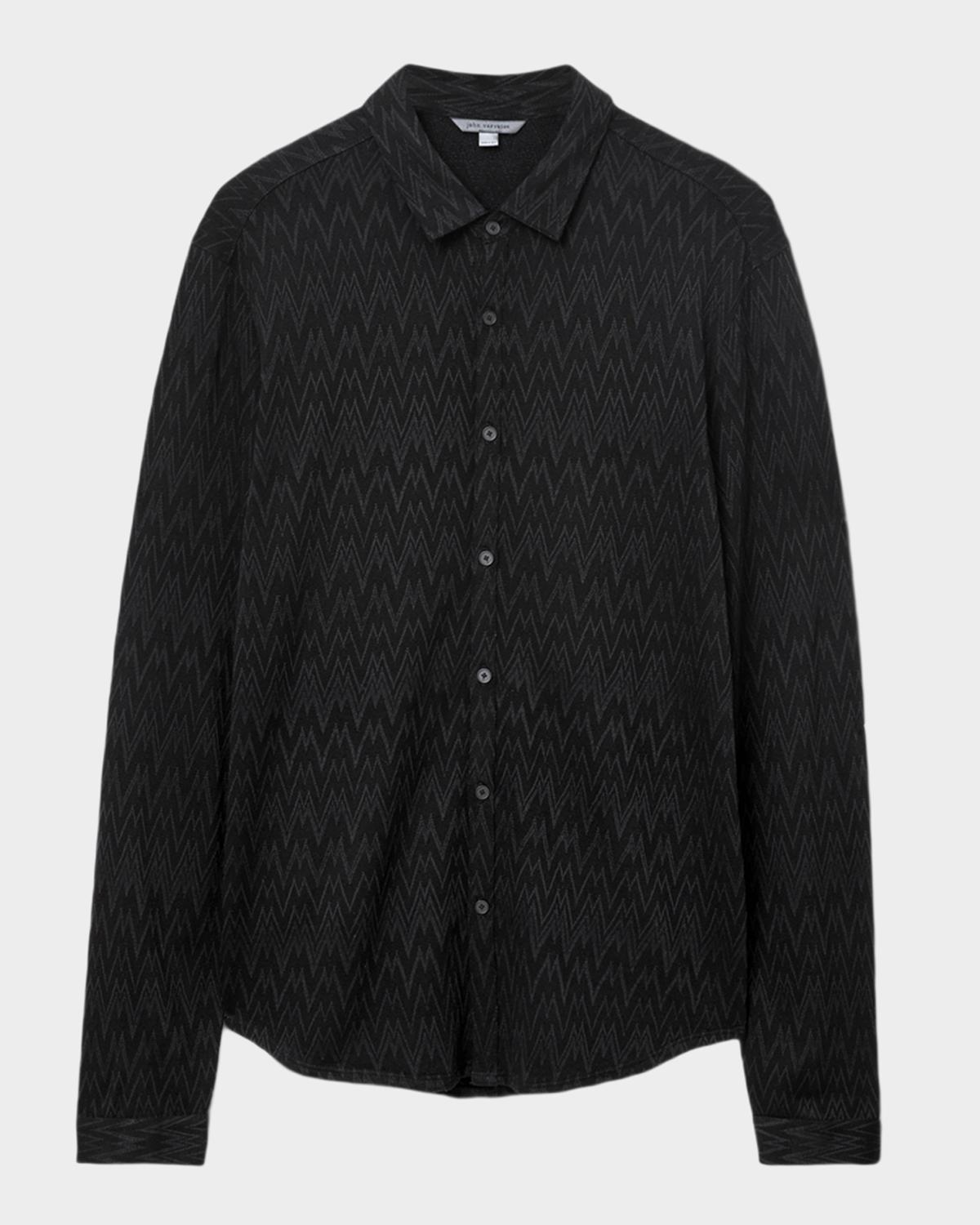John Varvatos Men's Redmond Herringbone Button-Down Shirt