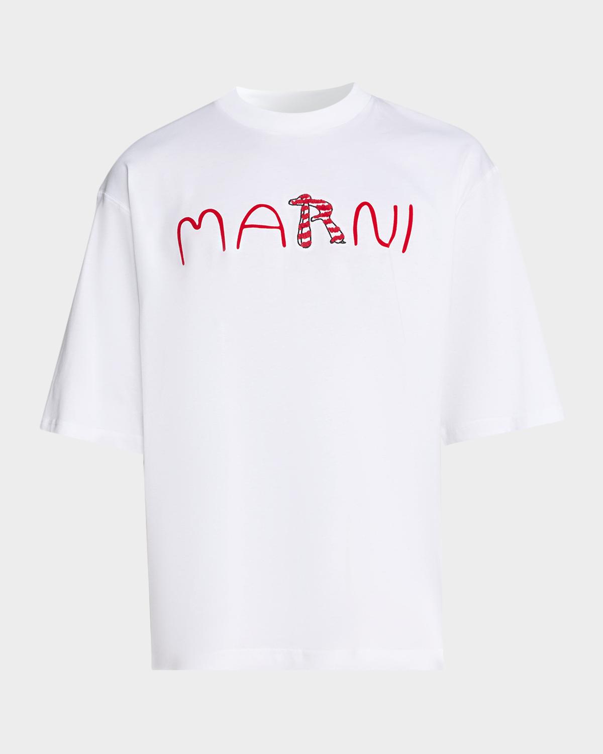 Marni Men's Mending Logo Relaxed Fit T-Shirt