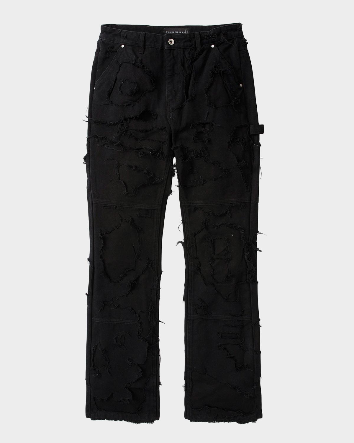 WHO DECIDES WAR Men's Unearthed Distressed Slim-Straight Leg Pants