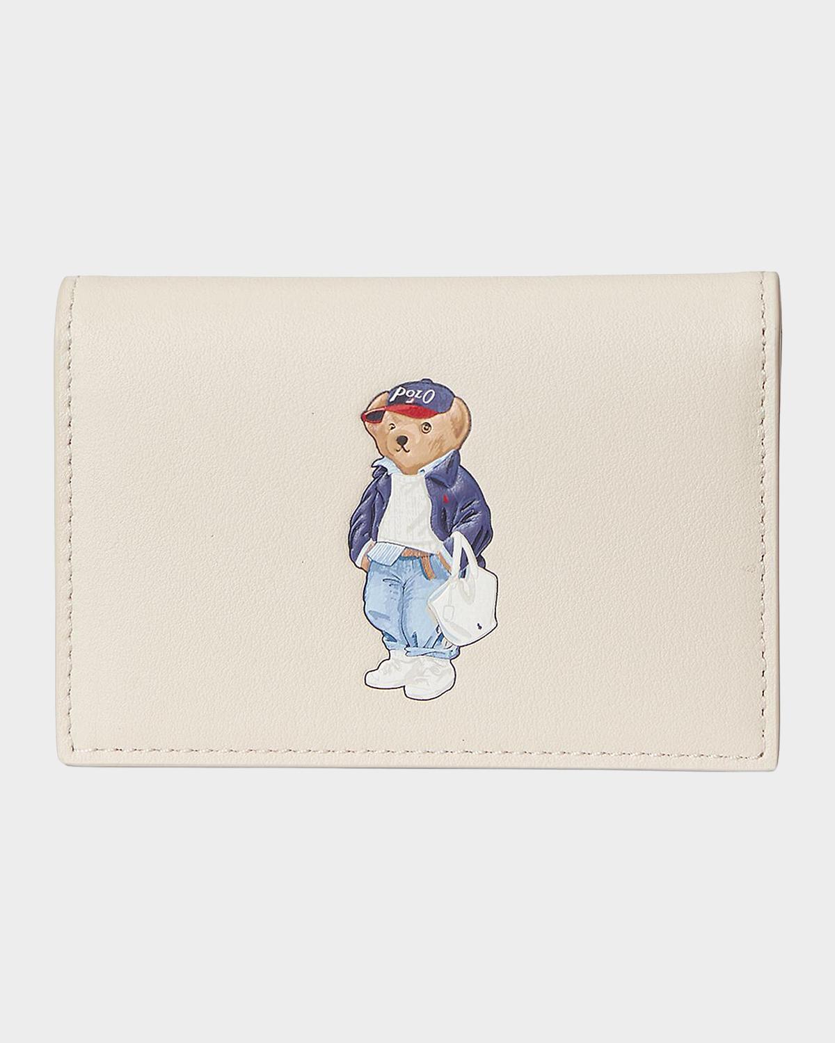 Polo Bear Leather Bifold Card Case