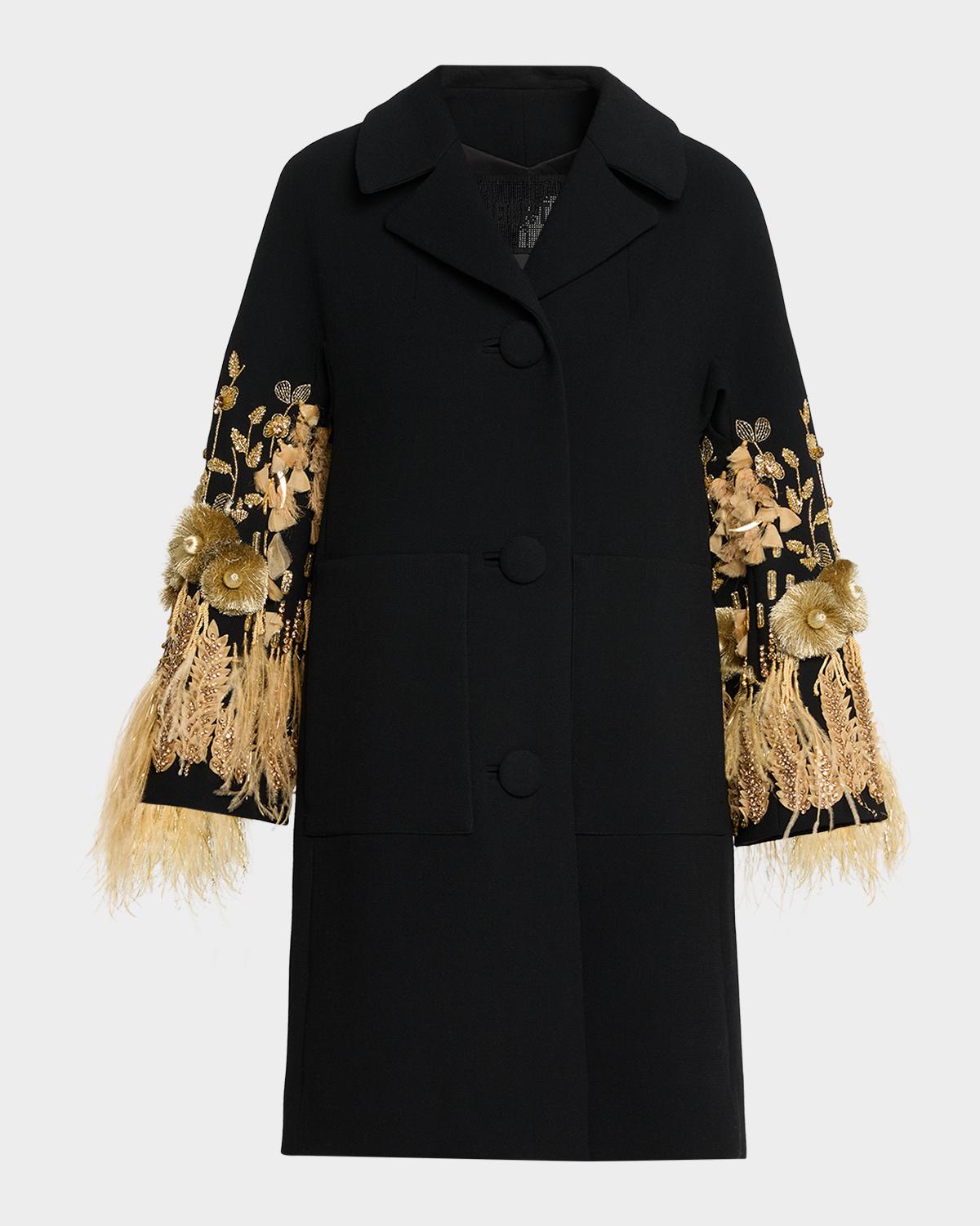 Libertine Gilded Stardust Embroidered Single-Breasted Top Coat