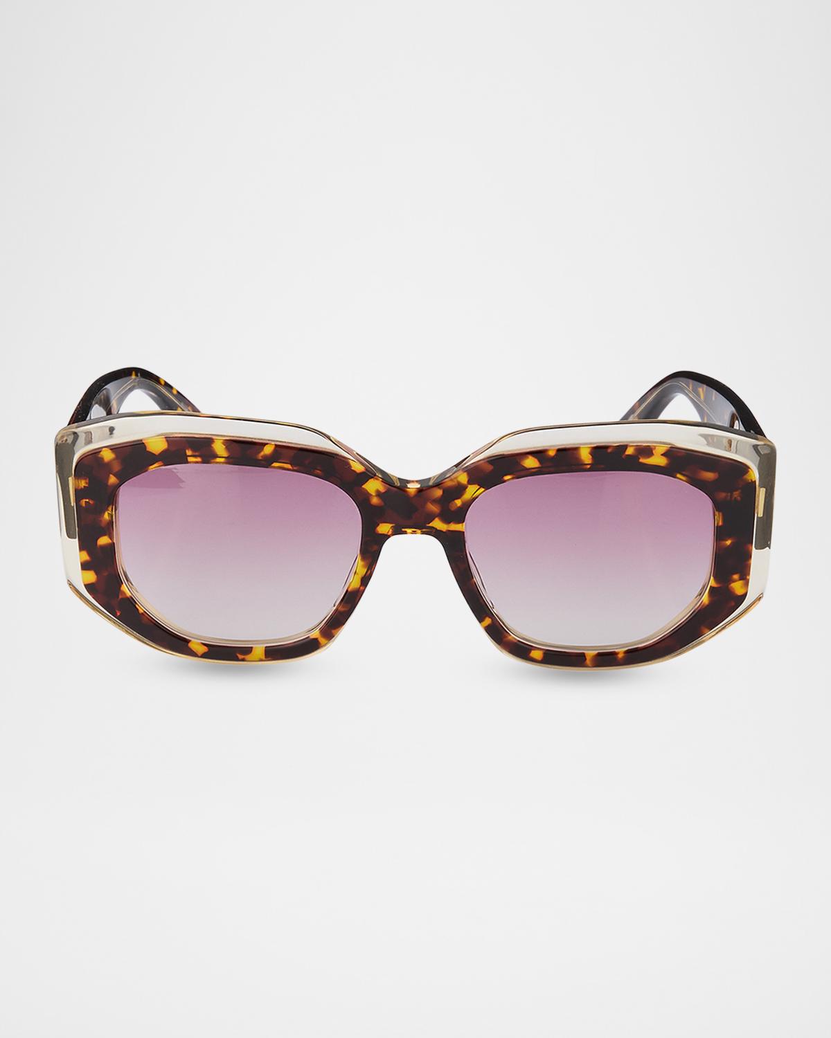 Barton Perreira Crescendo 50.5mm Square Acetate Sunglasses