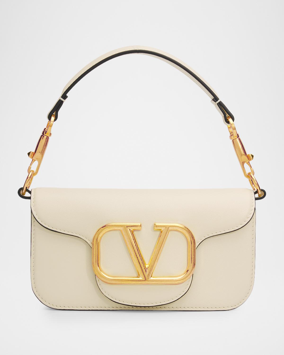 Loco Small VLogo Leather Shoulder Bag