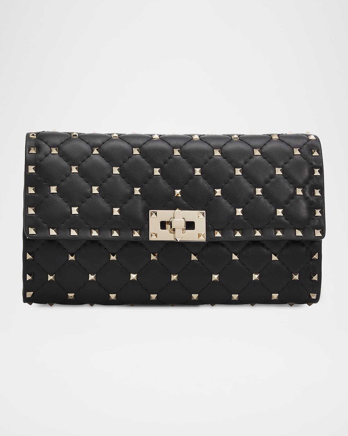 Quilted Rockstud Leather Crossbody Bag