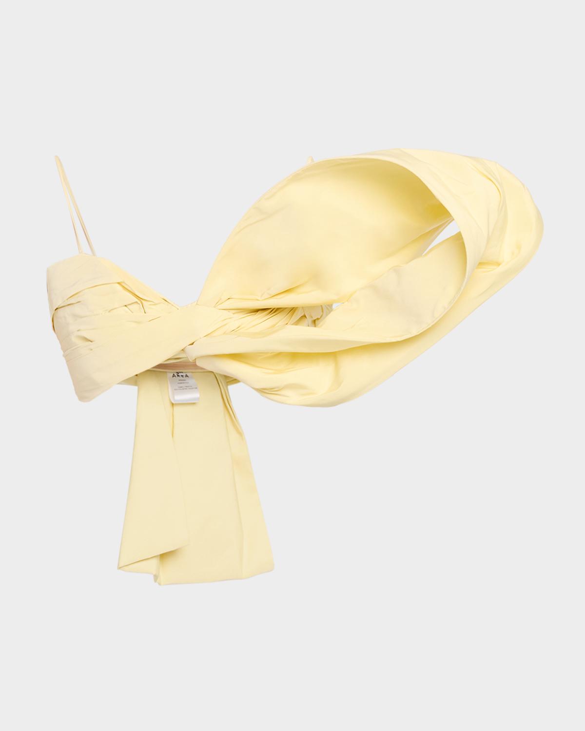 AREA Taffeta Knot Bandeau Top