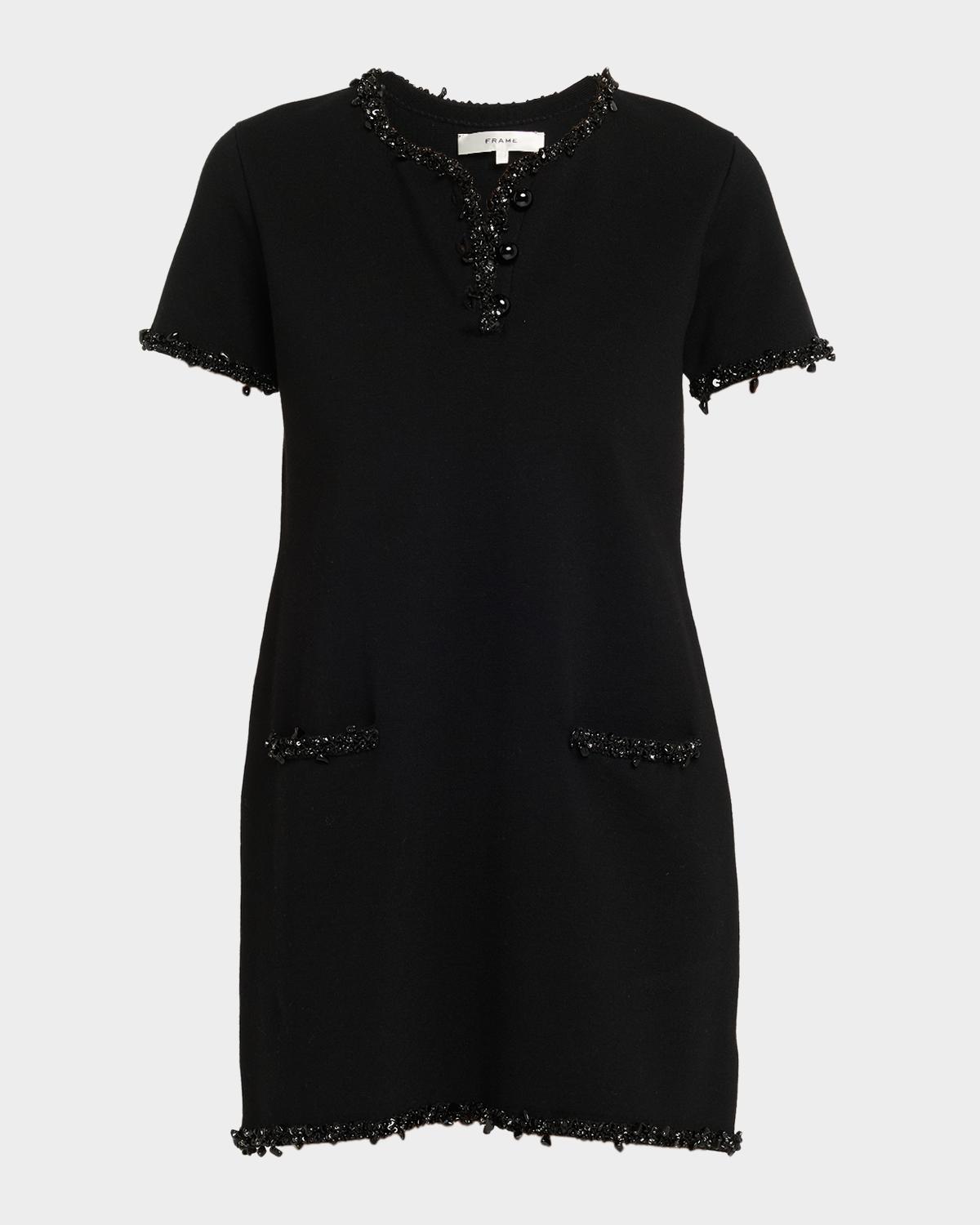 The Beaded Trim Mini Dress