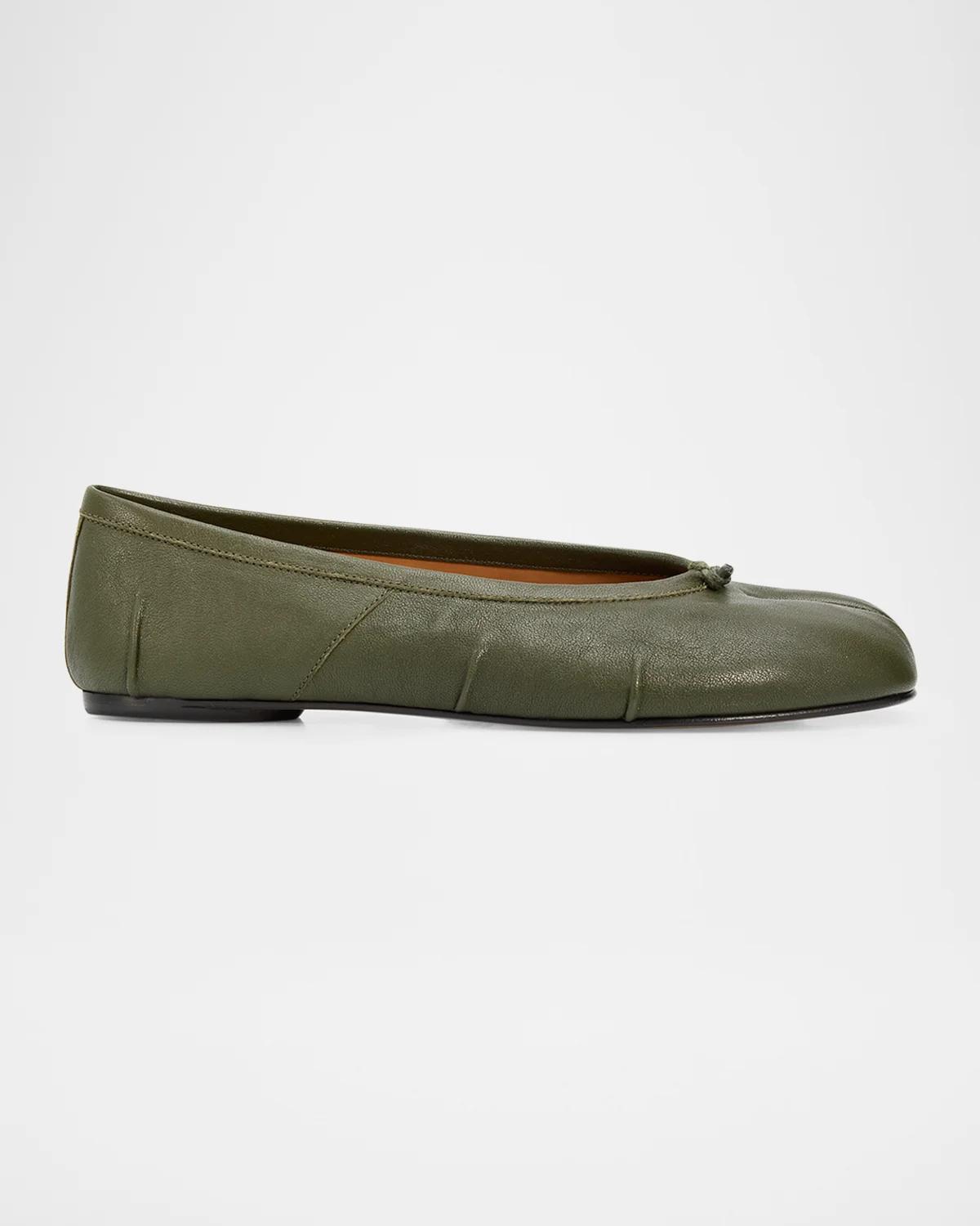 Maison Margiela Tabi Leather Split-Toe Ballerina Flats