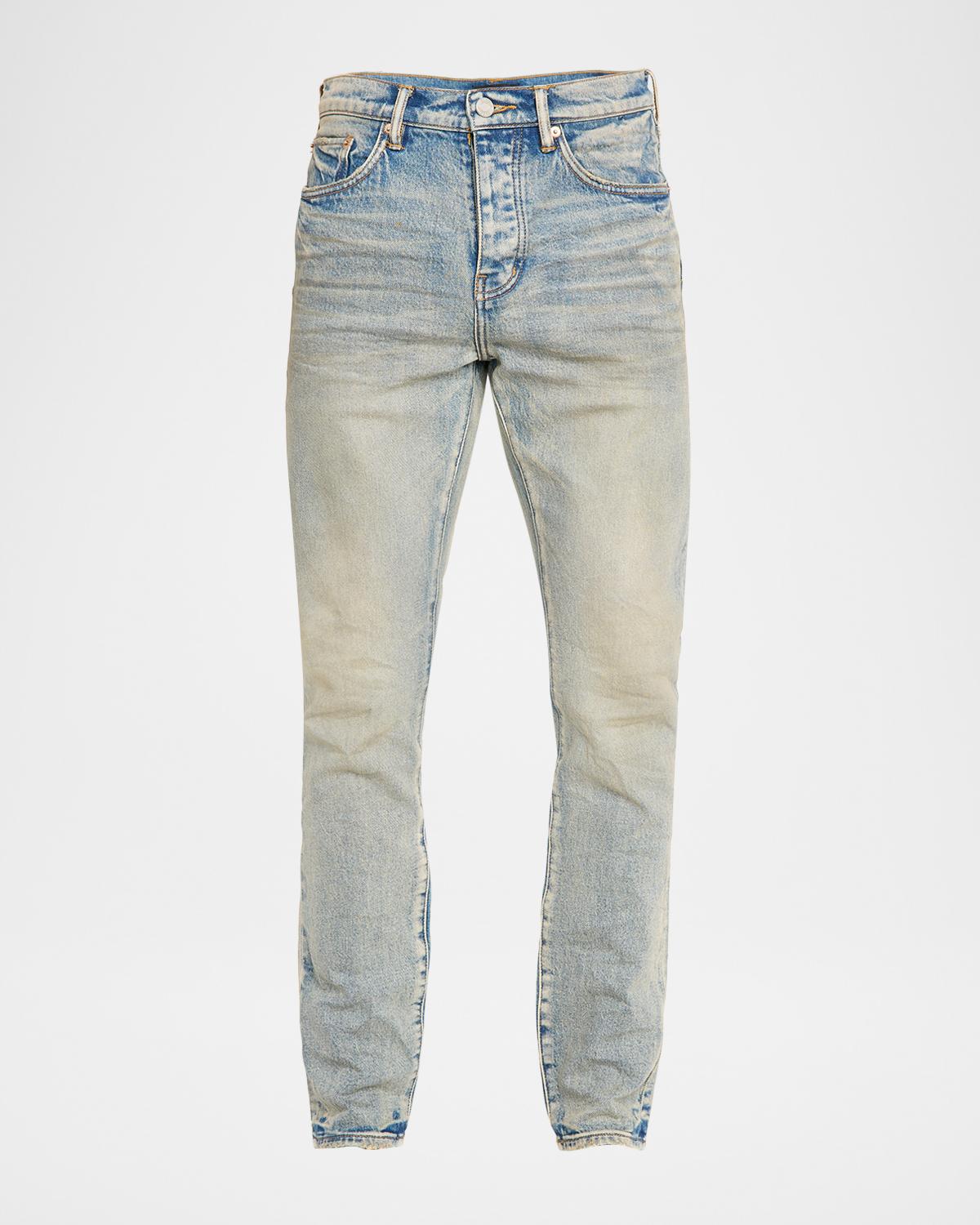 PURPLE Men's Glow Dirty Light Wash Jeans