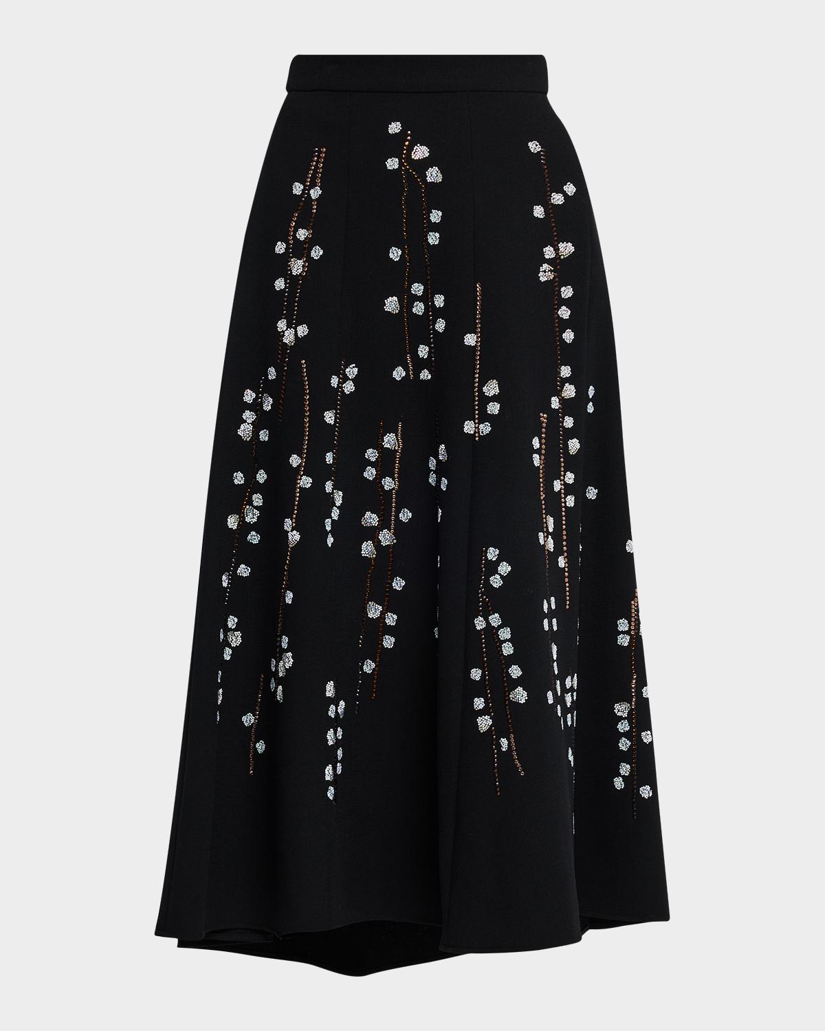 Libertine Sakura Embellished Midi Tulip Skirt