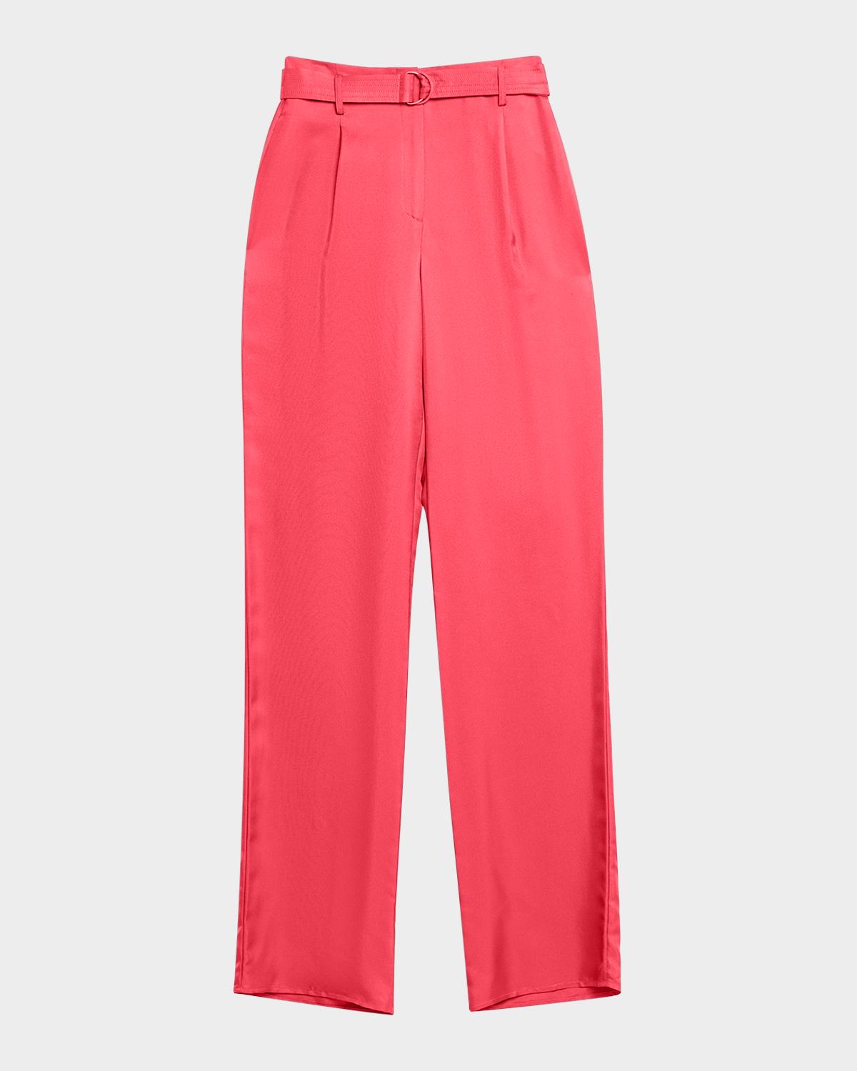 LAPOINTE Silky Twill Belted Pants