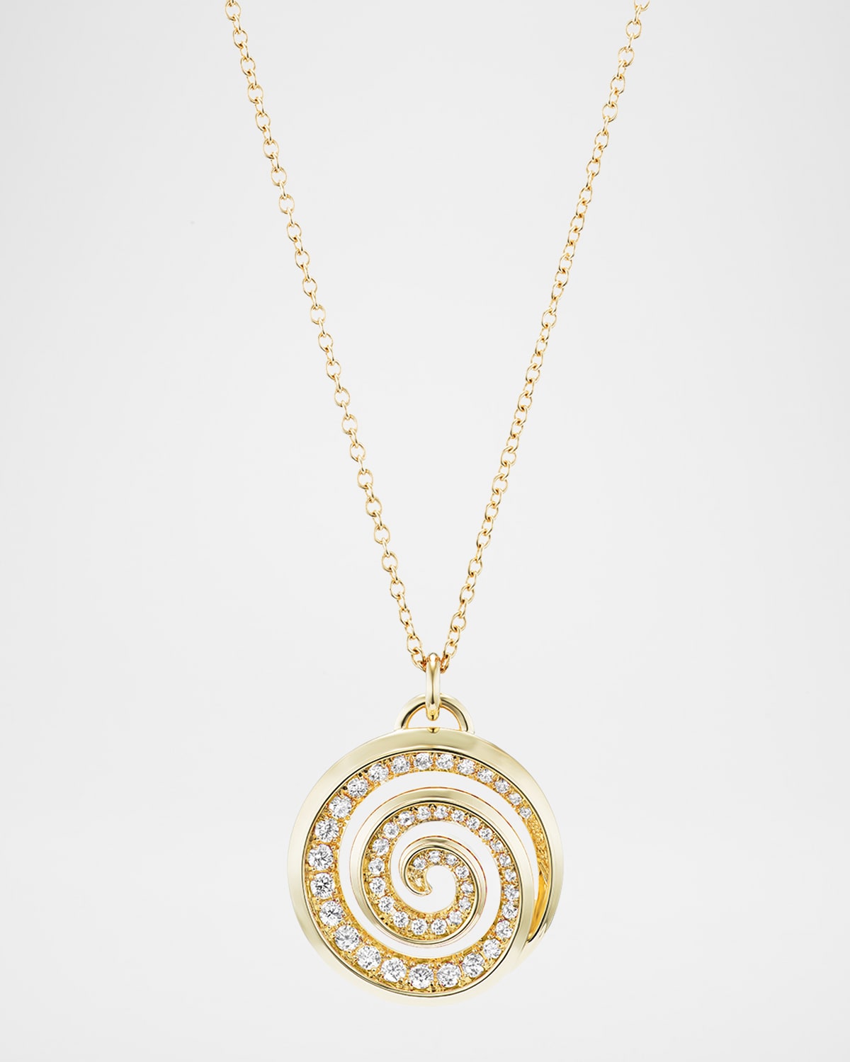 Spiral Necklace with Diamonds