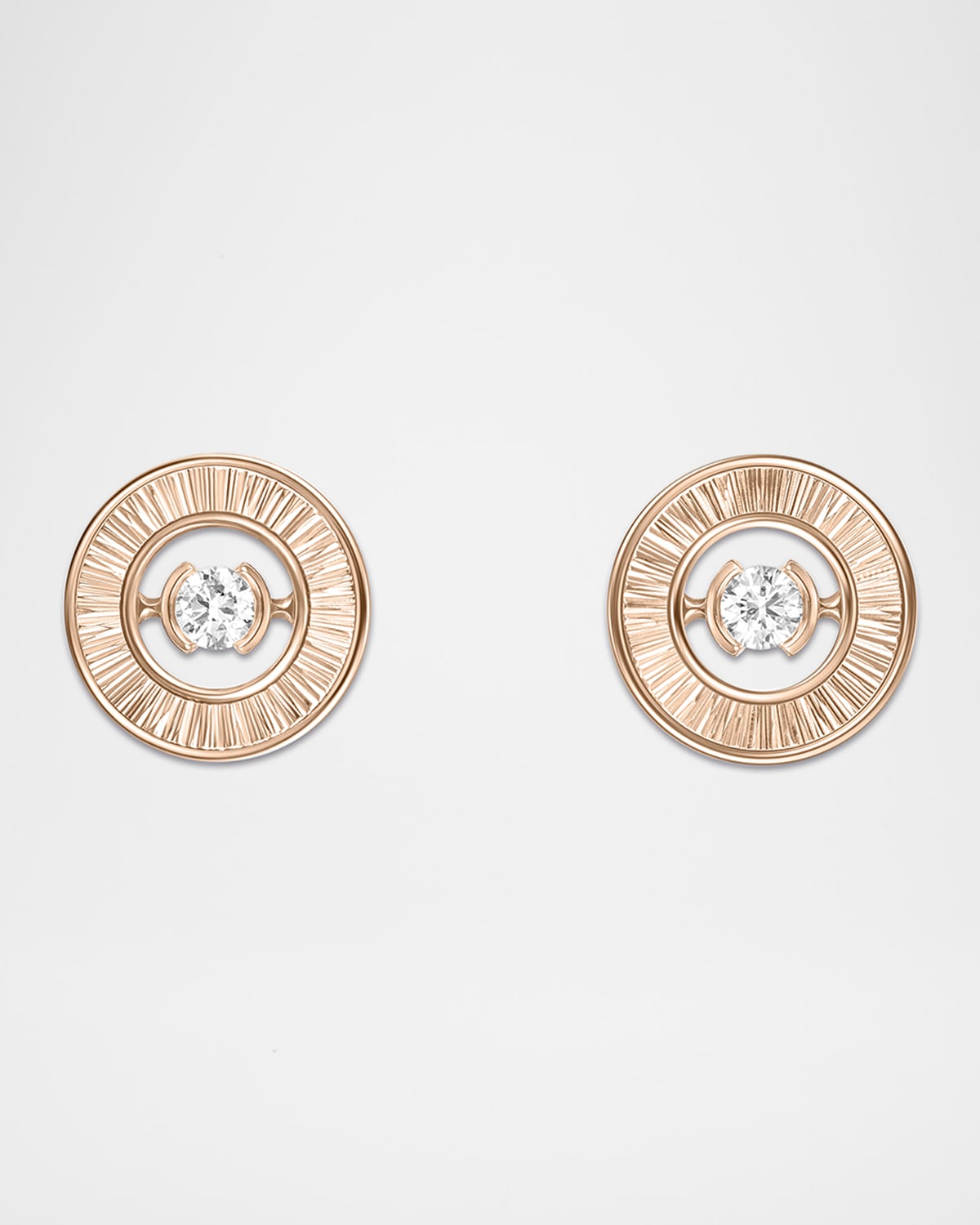 PIAGET 18K Rose Gold Possession Stud Earrings with Diamonds
