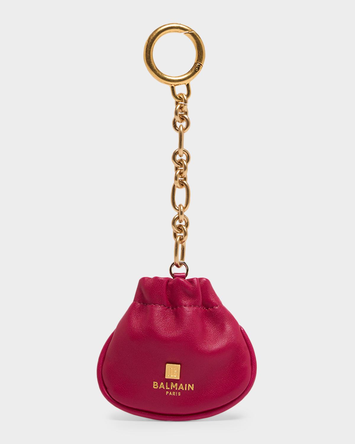 Balmain Pulse Leather Pouch Bag Charm