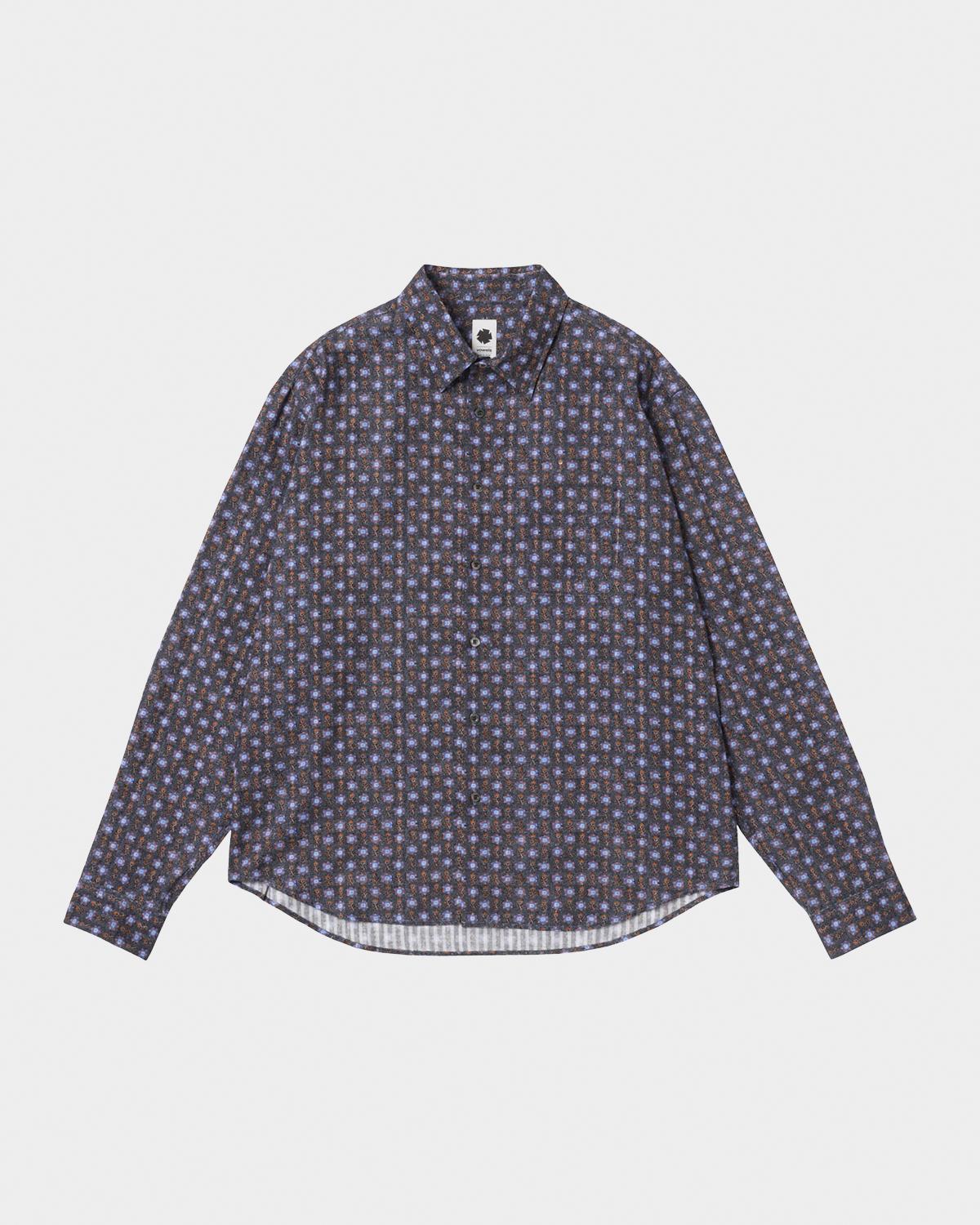 vowels Men's Floral Dobby Shirt
