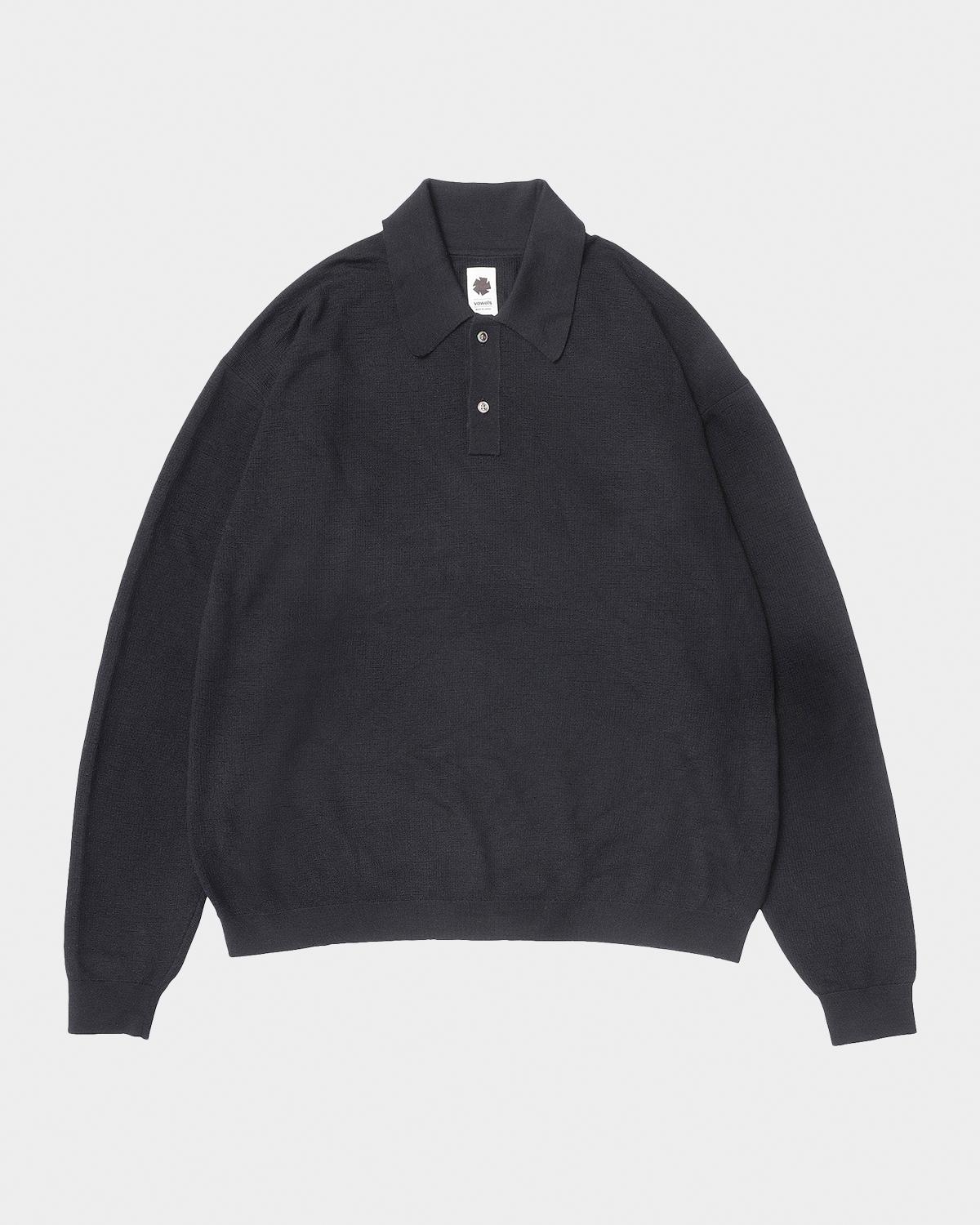 vowels Men's Lightweight Knit Polo Sweater