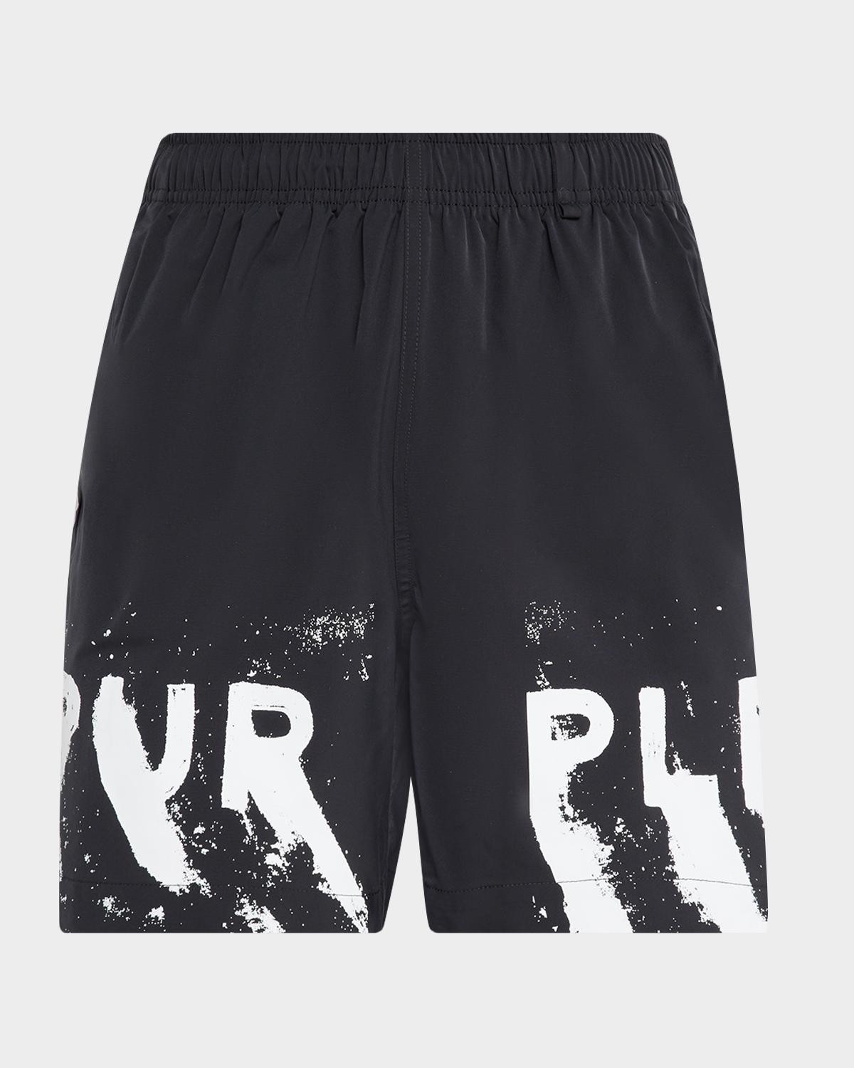 PURPLE Men's Wordmark Logo Swim Shorts