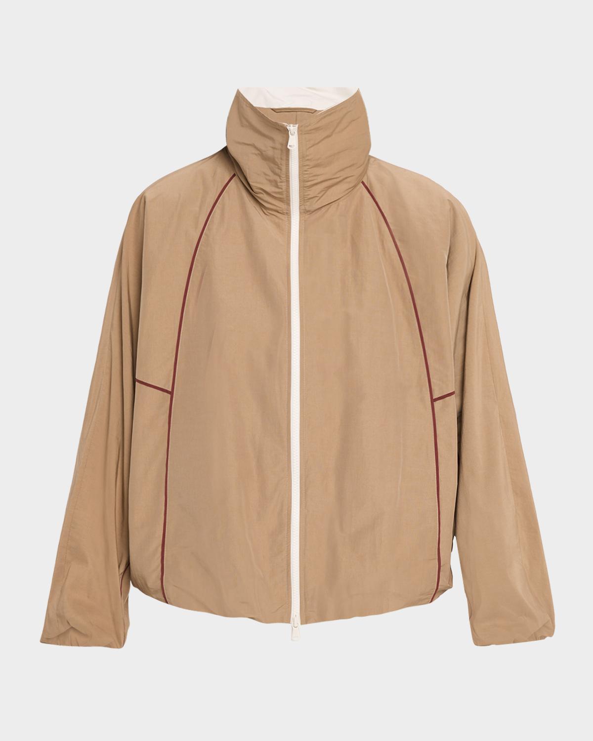 Brunello Cucinelli Techno Cotton Zip Balloon Jacket