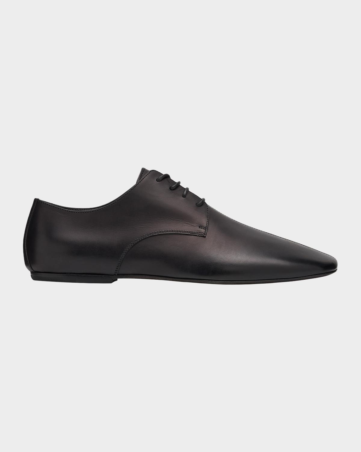 Dries Van Noten Men's Minimal Leather Oxford Shoes