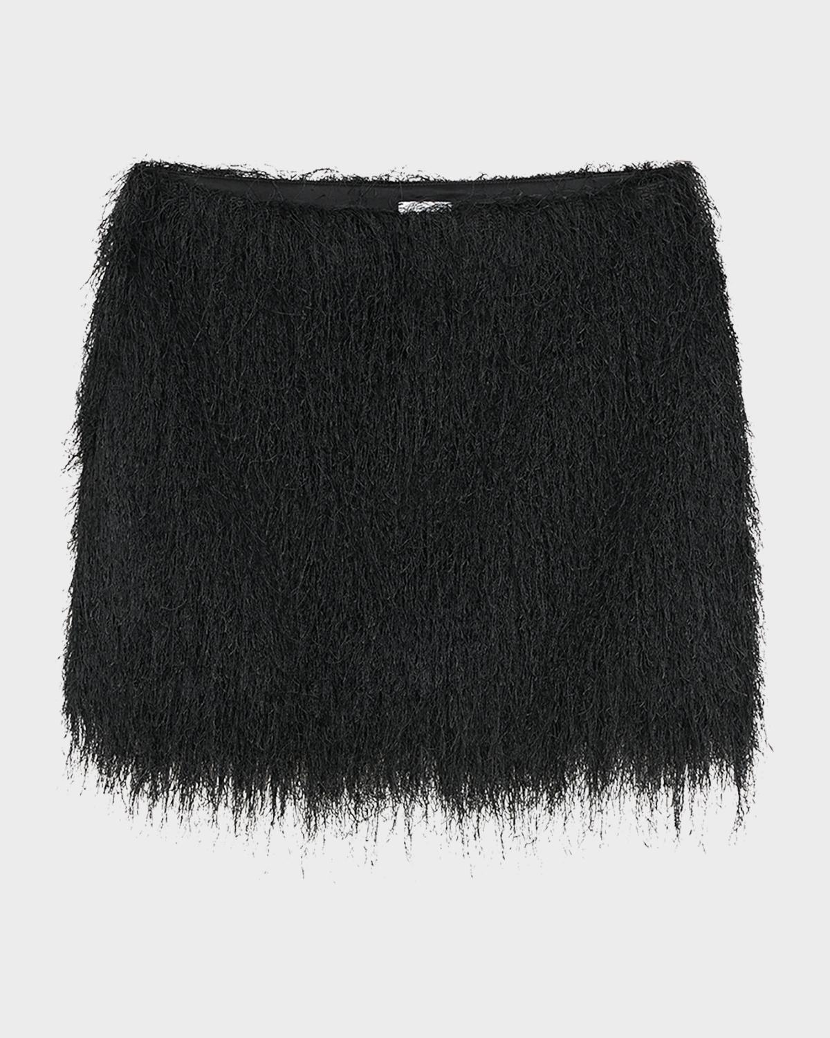 AEXAE Fringe Mini Skirt