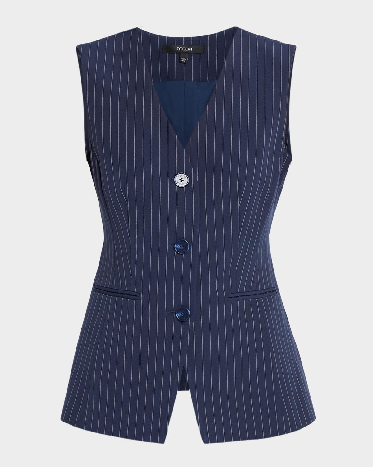 Toccin Tibbie Striped Cutaway Vest