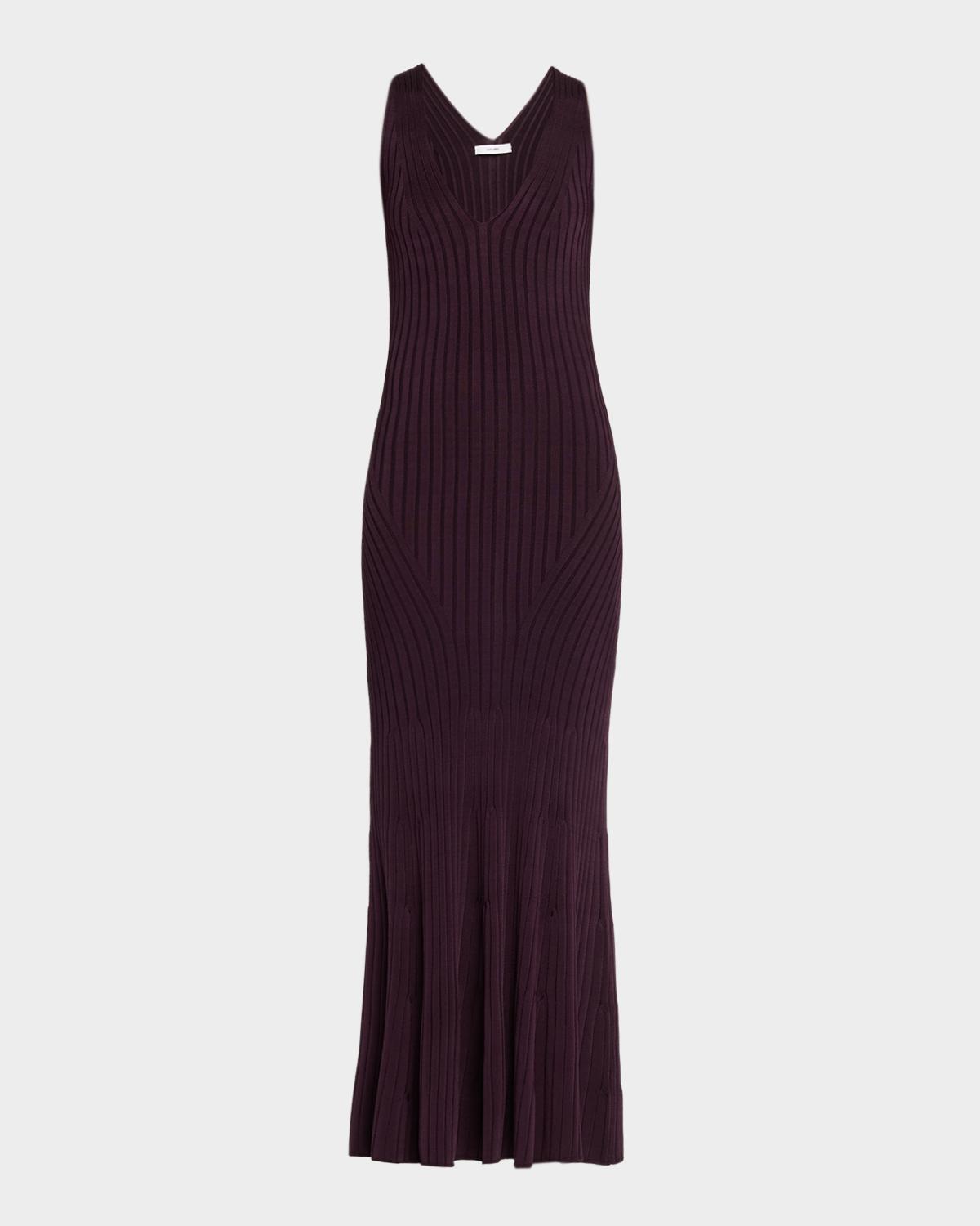Adam Lippes Twyla Sleeveless Ribbed Midi Dress
