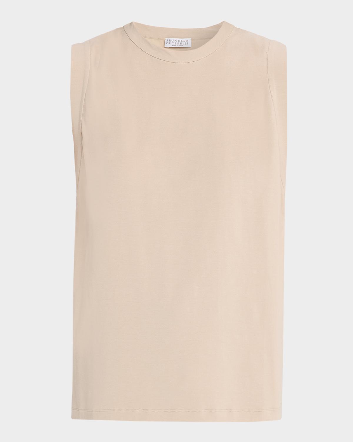 Brunello Cucinelli Cotton Stretch Loose Tank Top