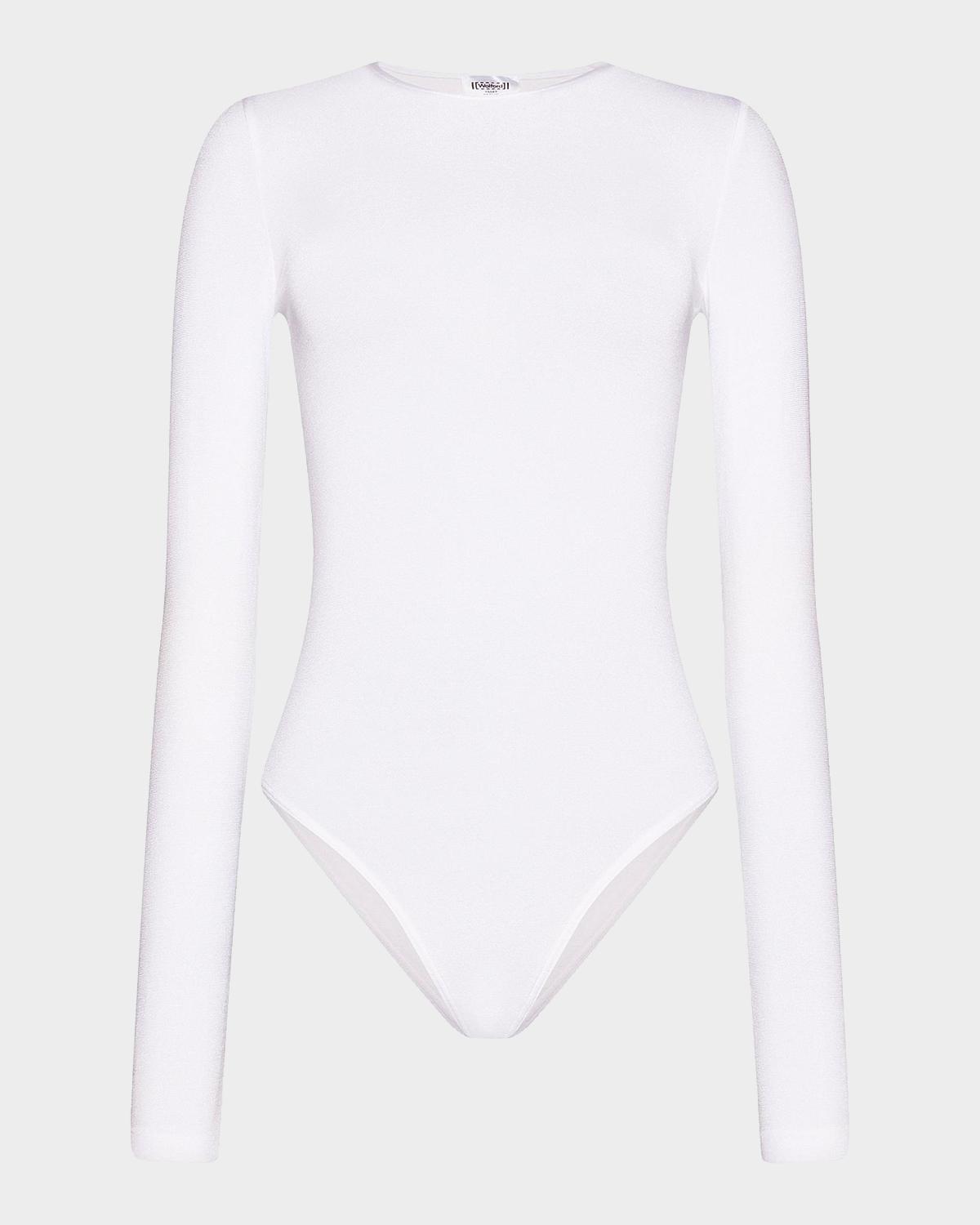 Wolford Jewel Neck Long-Sleeve Bodysuit