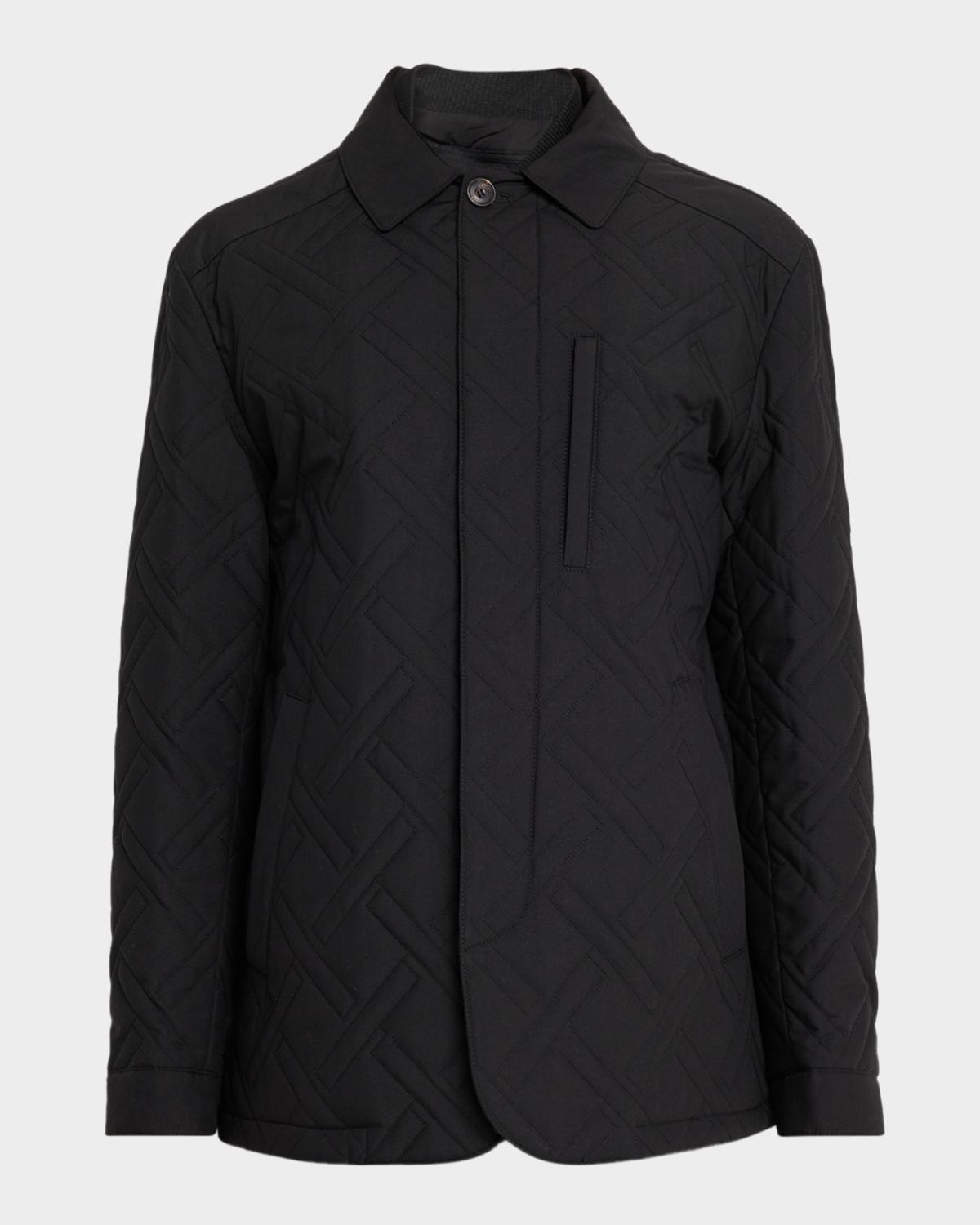 Corneliani Men's Geometric Quilted Jacket