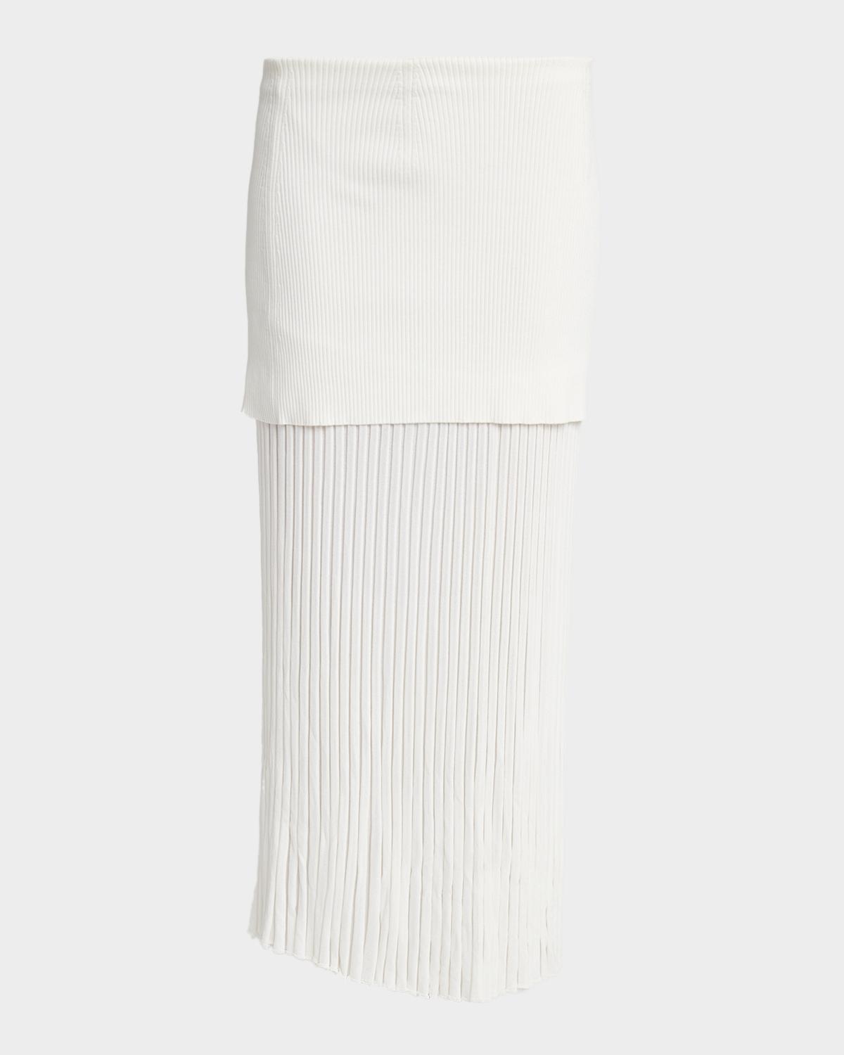Proenza Schouler Luiza Rib-Knit Midi Skirt