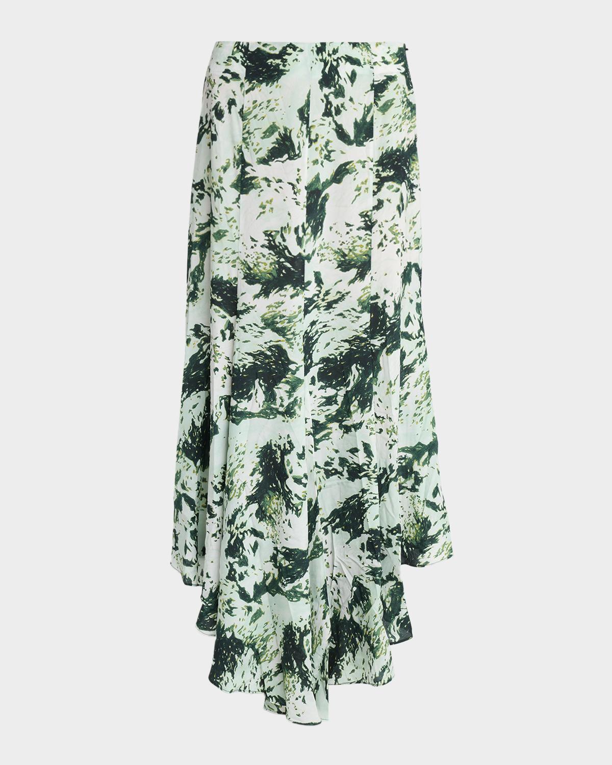 Proenza Schouler Joelle Printed Silk-Blend Skirt