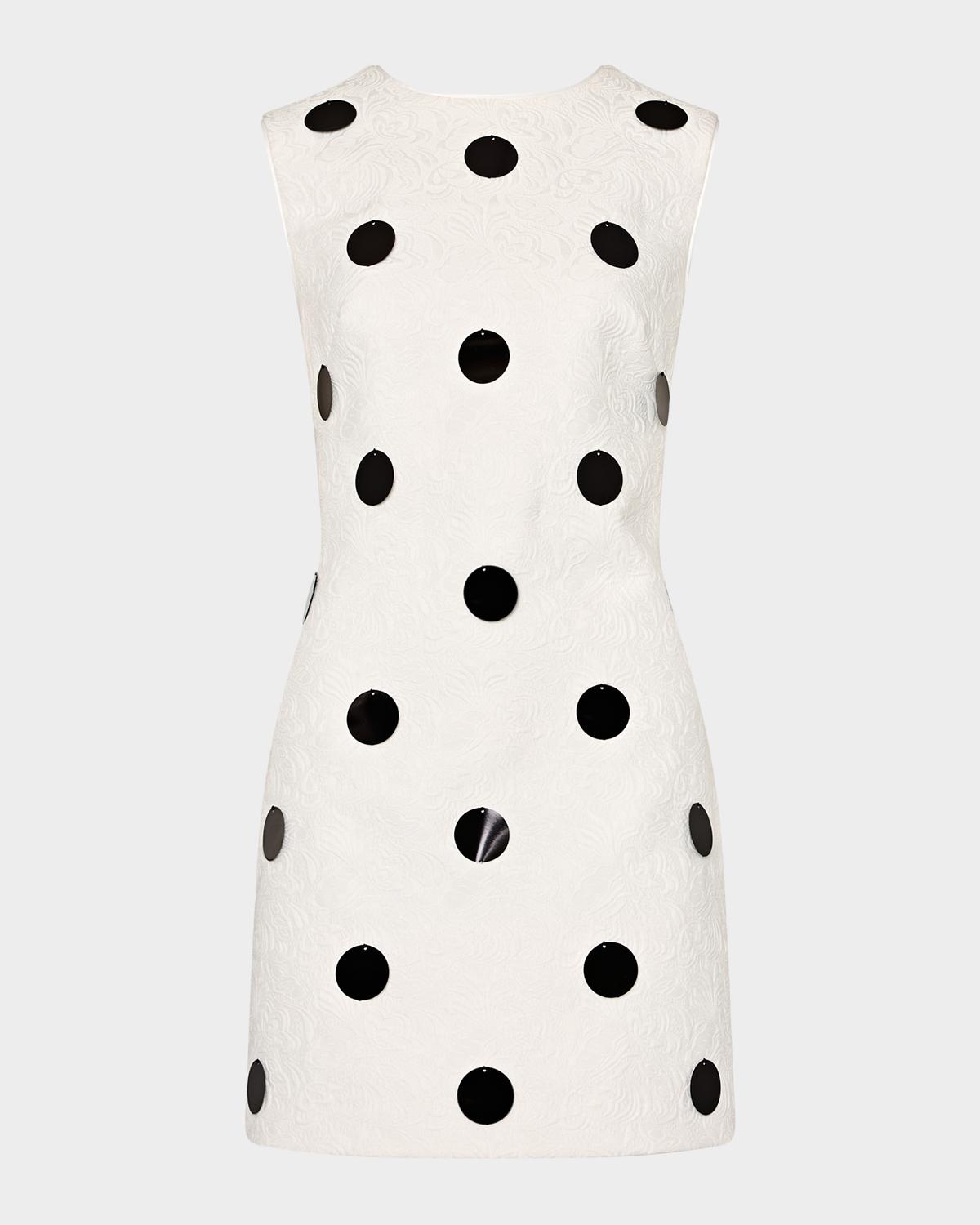 Ivette Sleeveless Paillette Floral Mini Dress