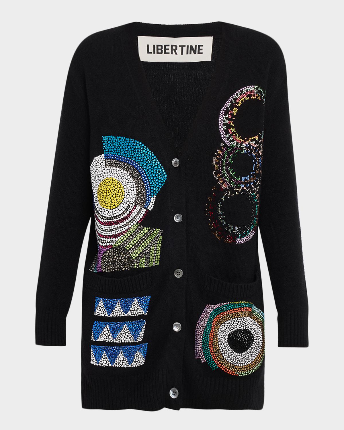 Libertine Sonia Crystal Cashmere Oversized Cardigan