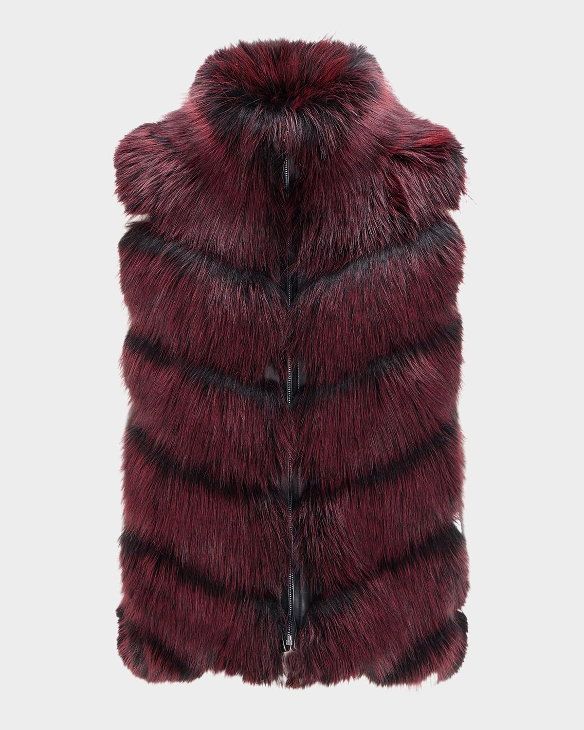 Lyla Grant Fur-Free Quilted Faux Fox Vest