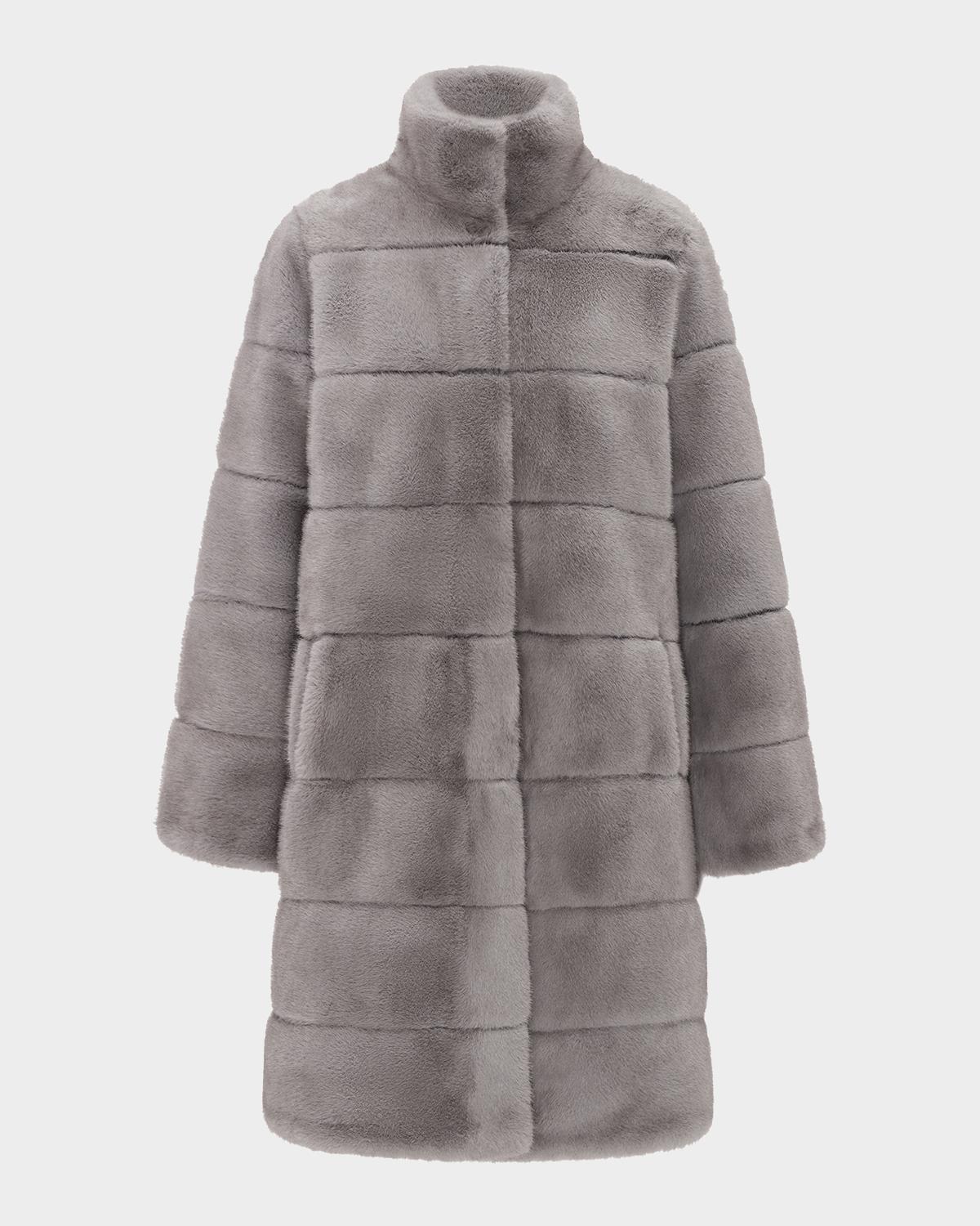 Lyla Grant Fur-Free Reversible Faux Mink Coat