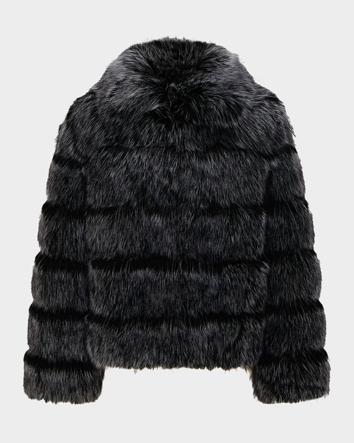 Lyla Grant Fur-Free Quilted Faux Fox Coat