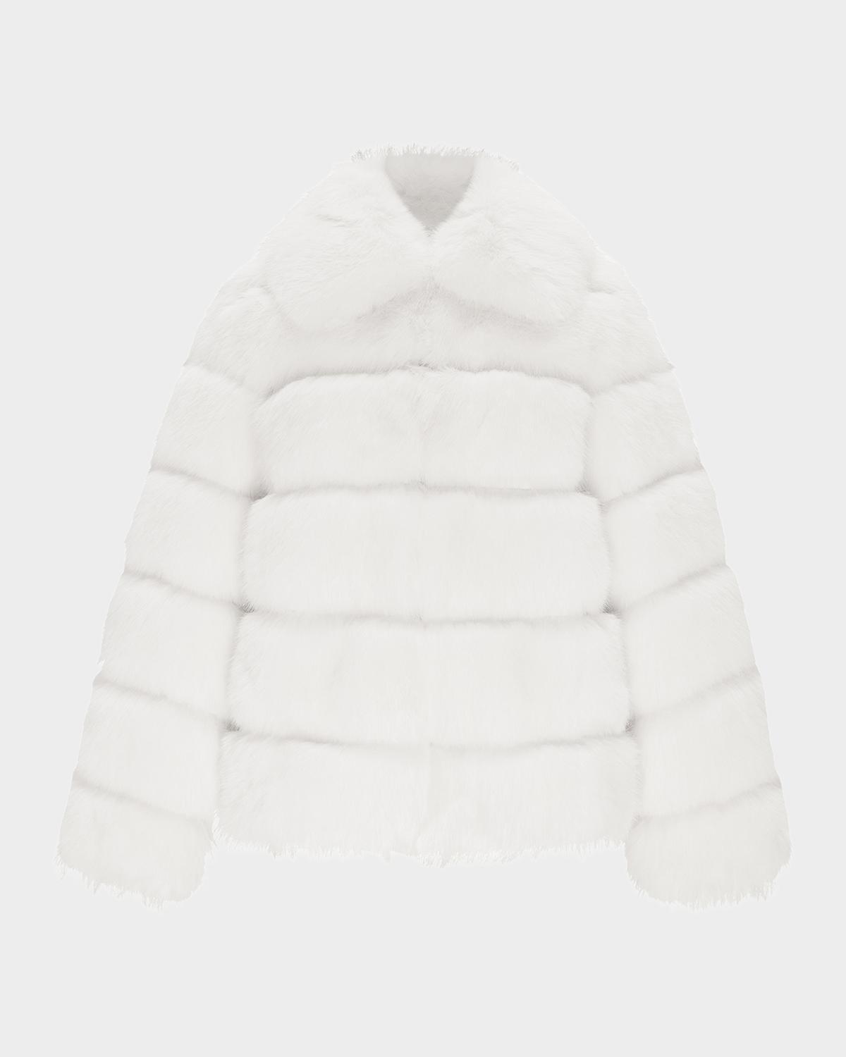 Lyla Grant Fur-Free Quilted Faux Fox Coat