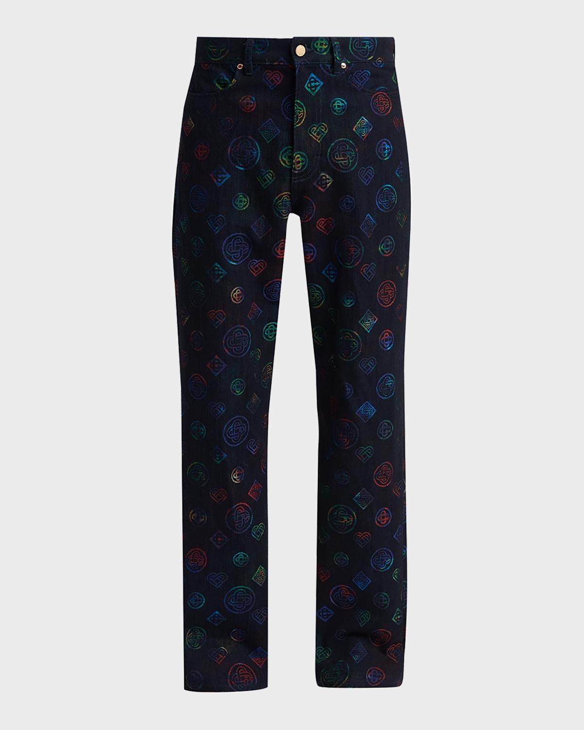 Casablanca Men's Monogram Straight-Leg Jeans
