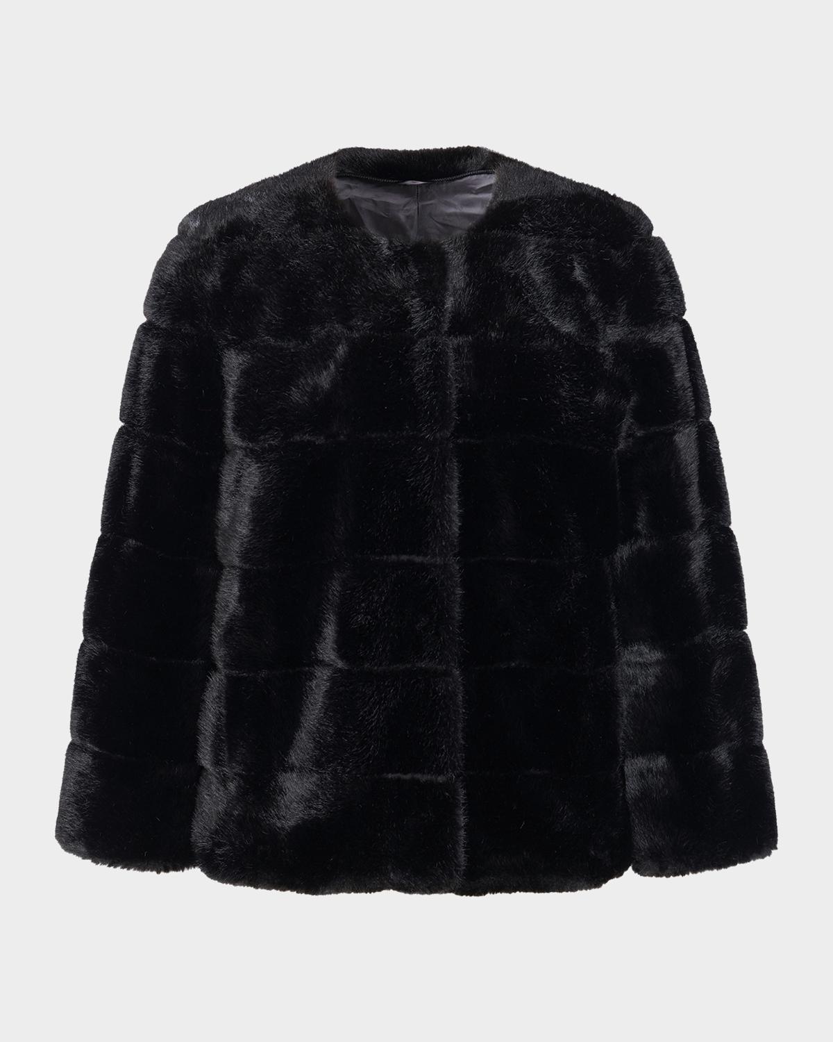 Lyla Grant Fur-Free Short Faux Mink Coat
