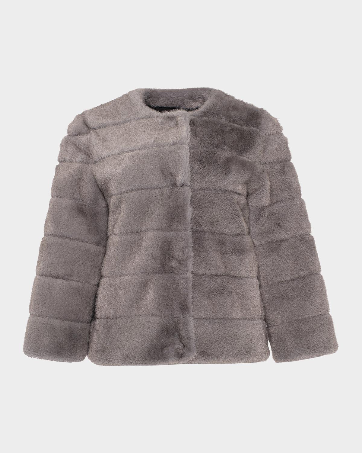 Lyla Grant Fur-Free Short Faux Mink Coat