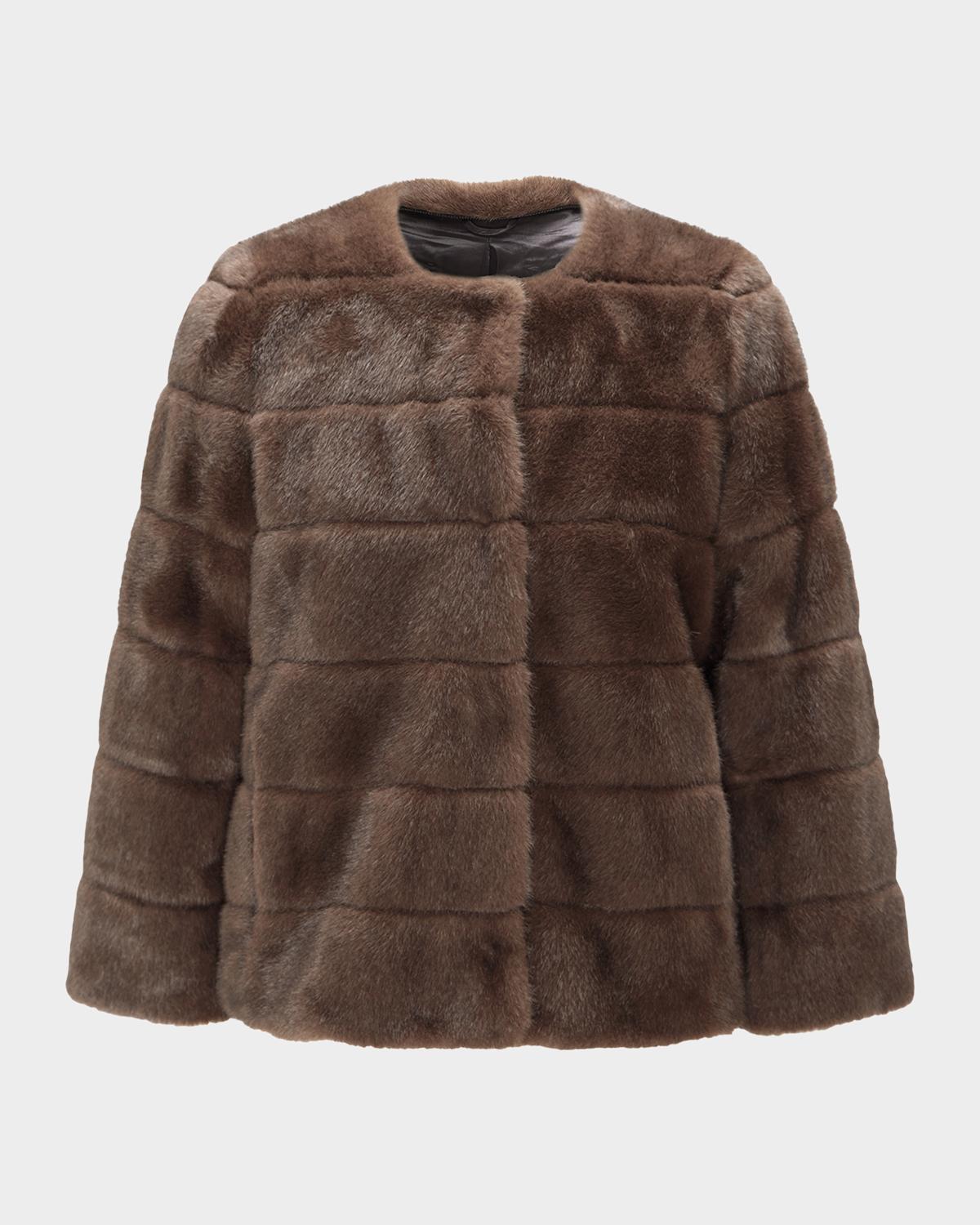 Lyla Grant Fur-Free Short Faux Mink Coat