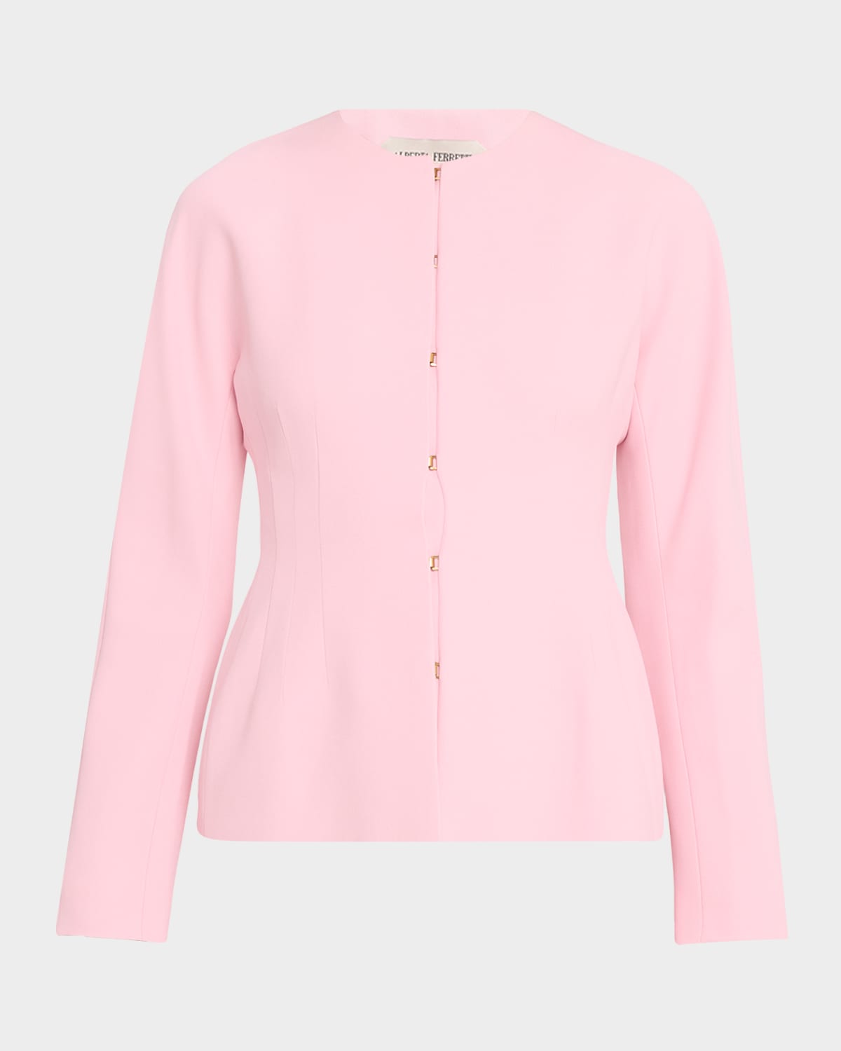 Collarless Peplum Jacket
