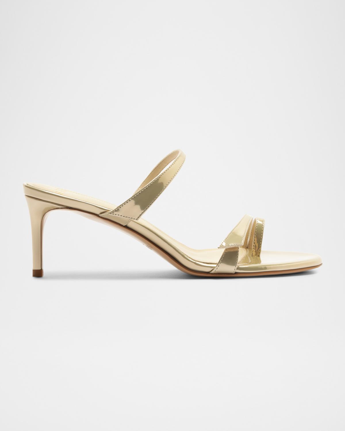 Alexandre Birman Tita Toe 60mm Leather Kitten-Heel Sandals