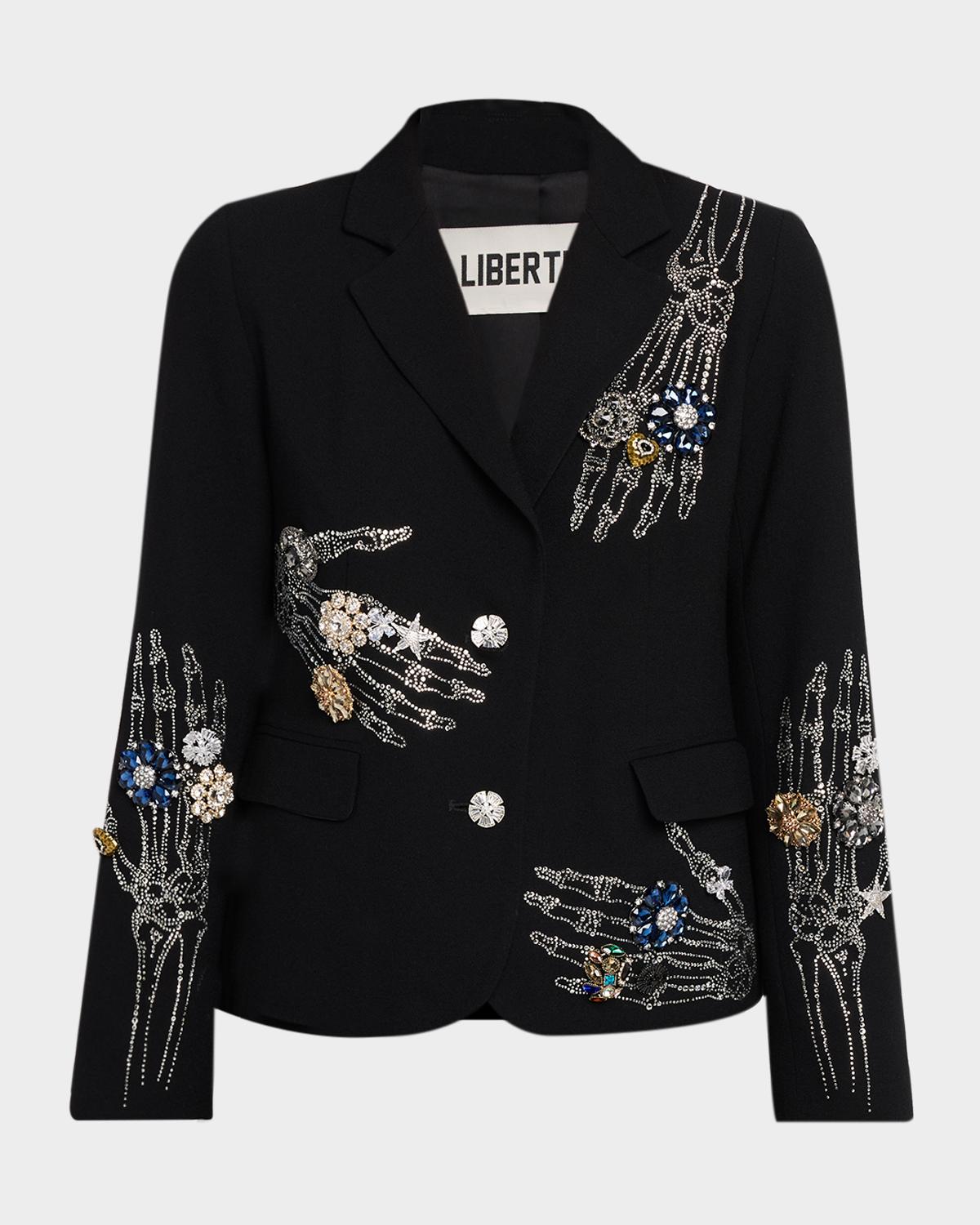 Libertine Buried Treasure Embellished Single-Breasted Short Blazer