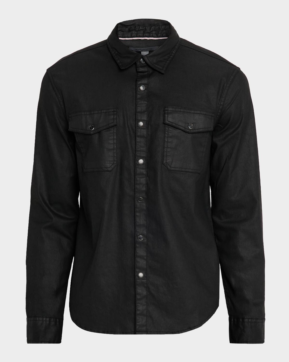 John Varvatos Men's Otto Snap-Front Western Shirt