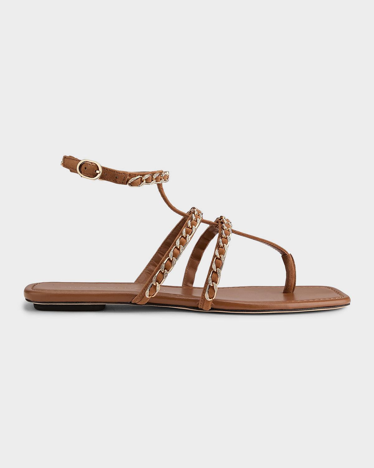 Soluxe Crystal Suede Sandals