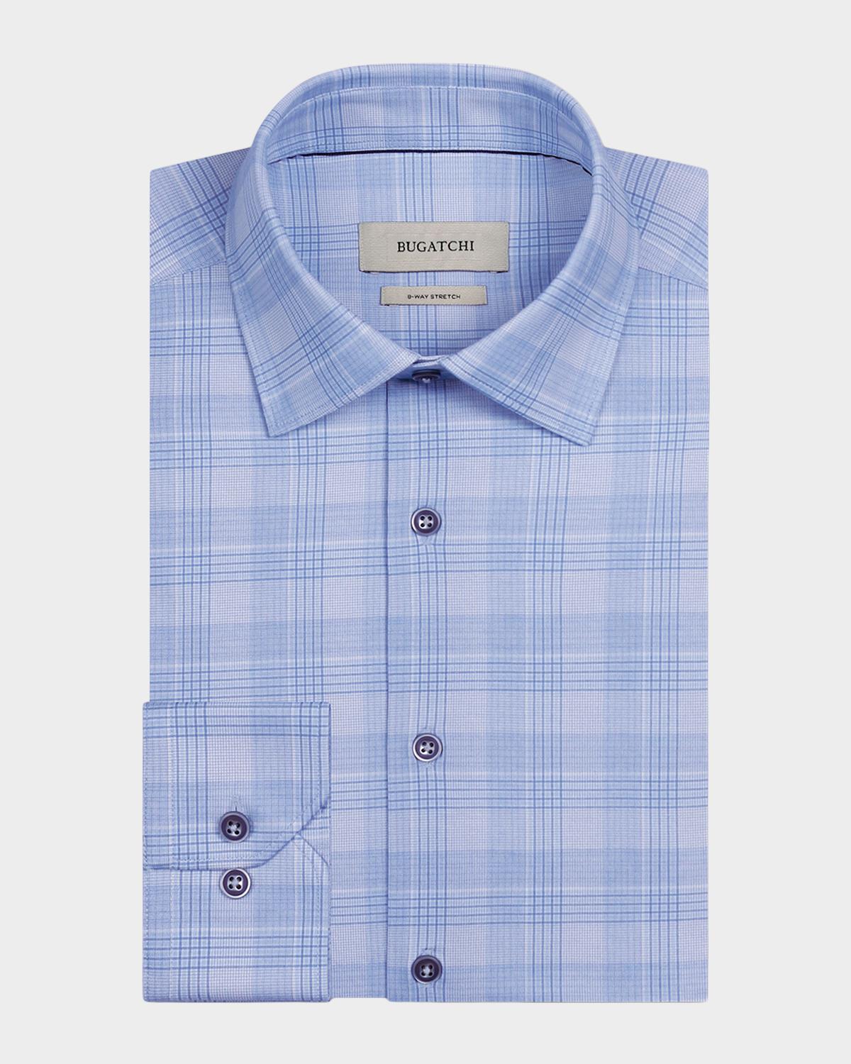 Bugatchi Men's James OoohCotton Graph Plaid Dress Shirt