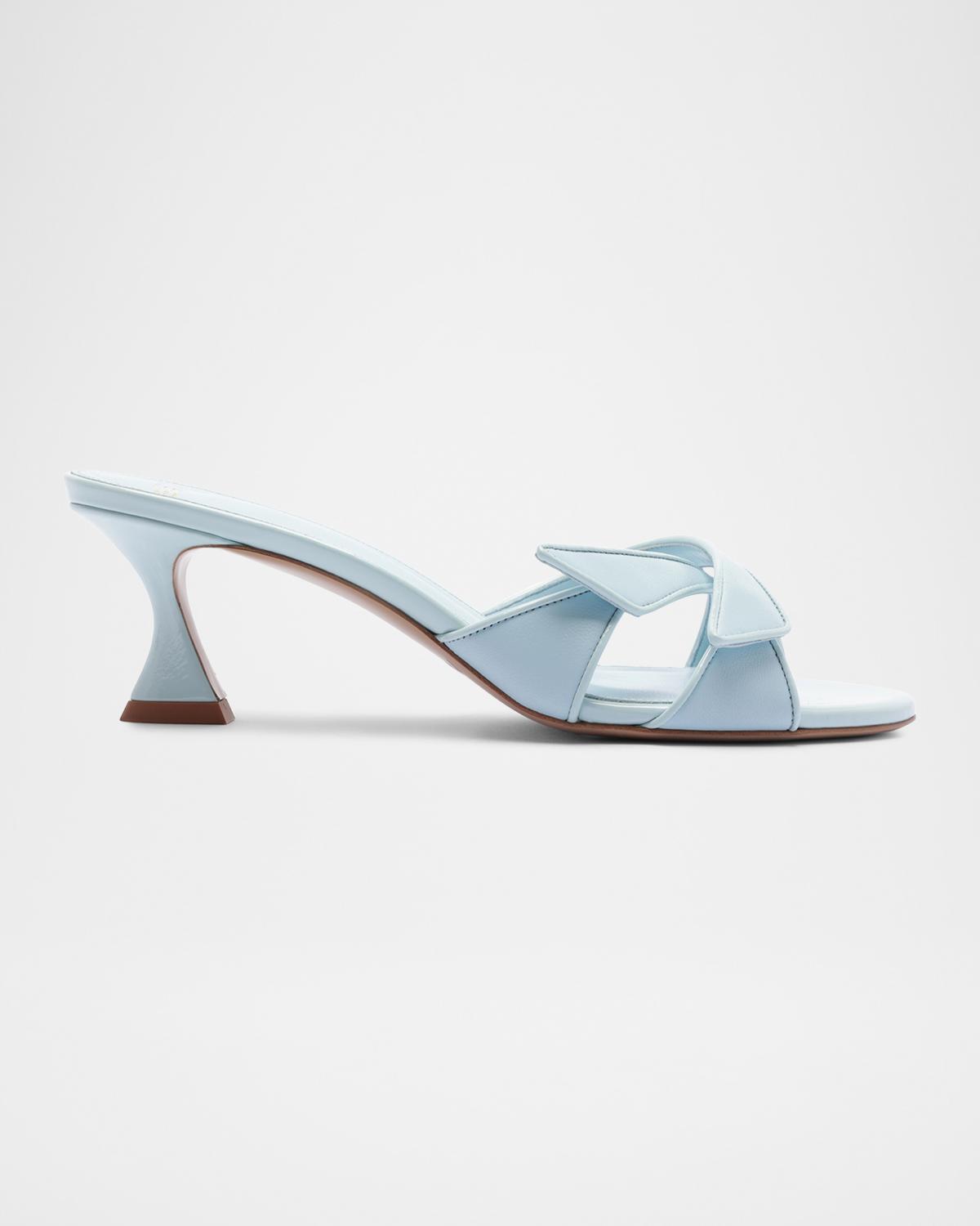 Alexandre Birman Tita Cross 60mm Leather Kitten-Heel Sandals