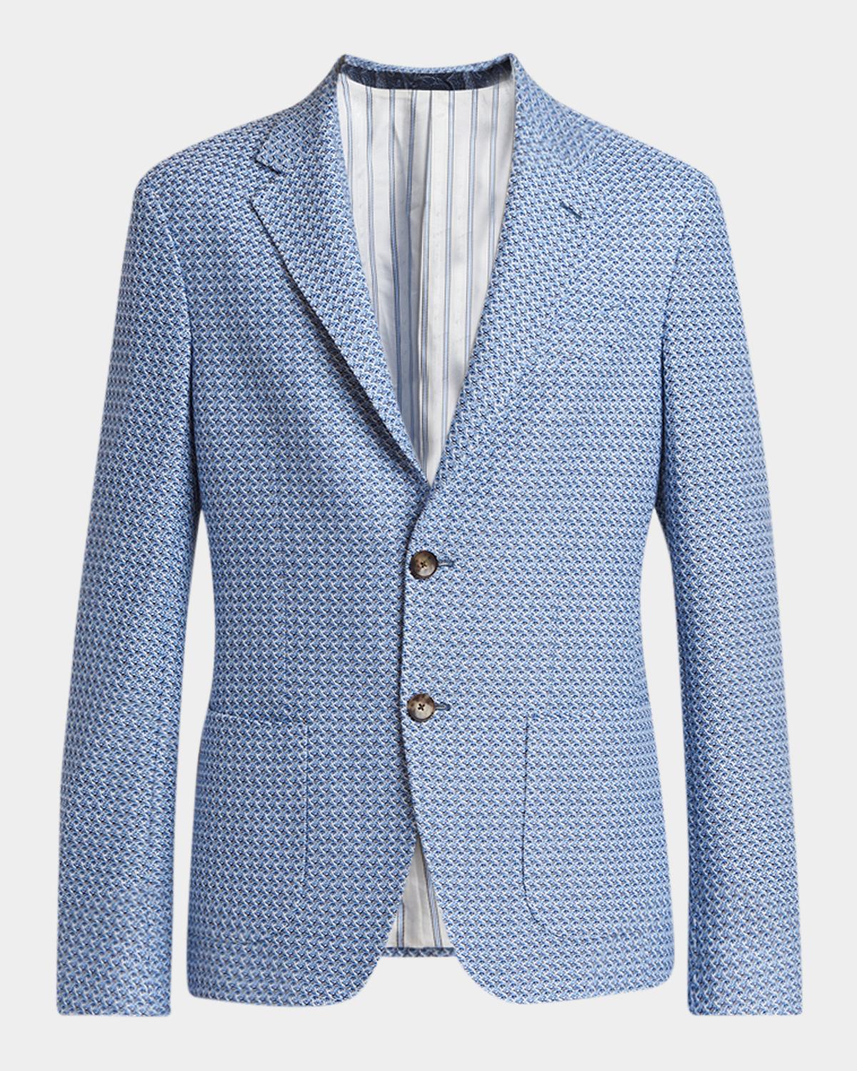 Etro Men's Roma Honeycomb Cotton Two-Button Sport Jacket
